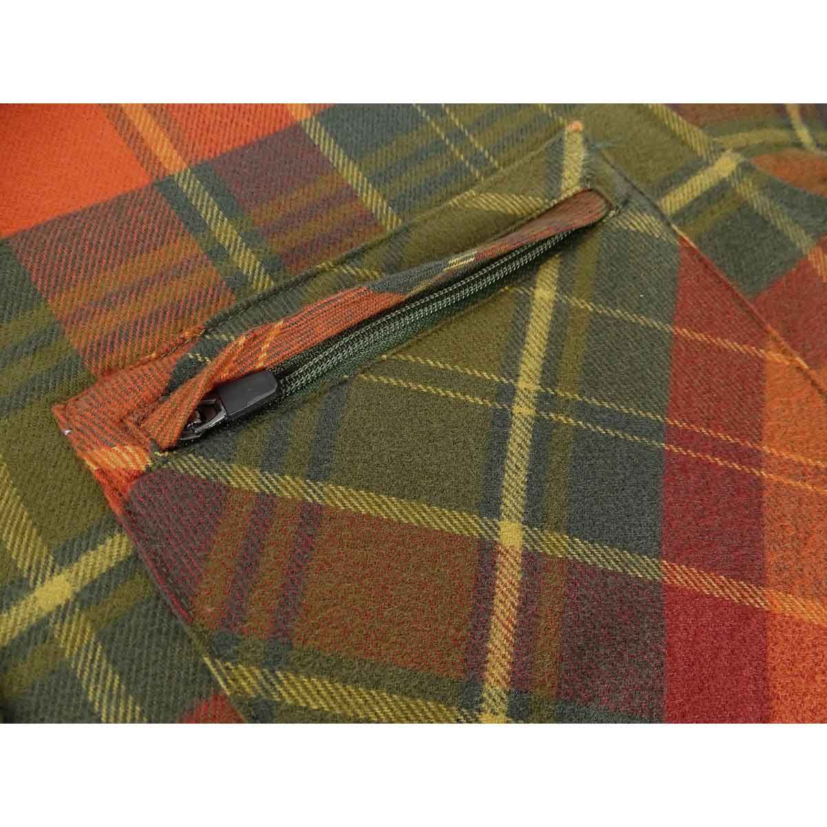 Hoggs of Fife Autumn Luxury Hunting Shirt - orange green chest pocket Hoggs of Fife Autumn Luxury Hunting Shirt - orange green chest pocket