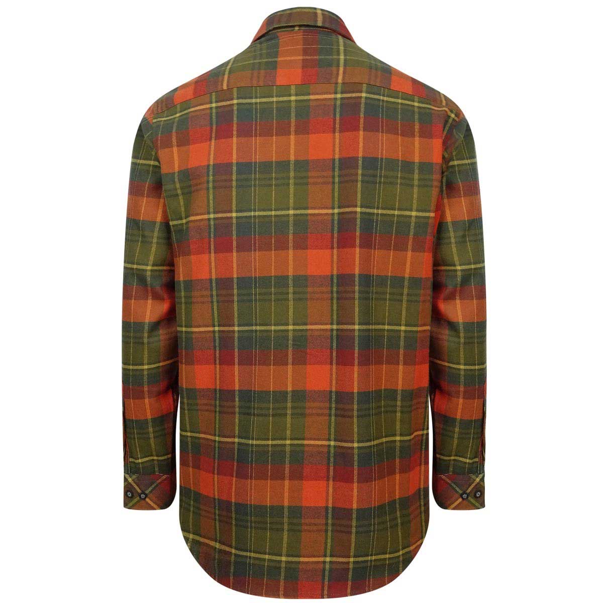 Hoggs of Fife Autumn Luxury Hunting Shirt - orange green rear Hoggs of Fife Autumn Luxury Hunting Shirt - orange green rear