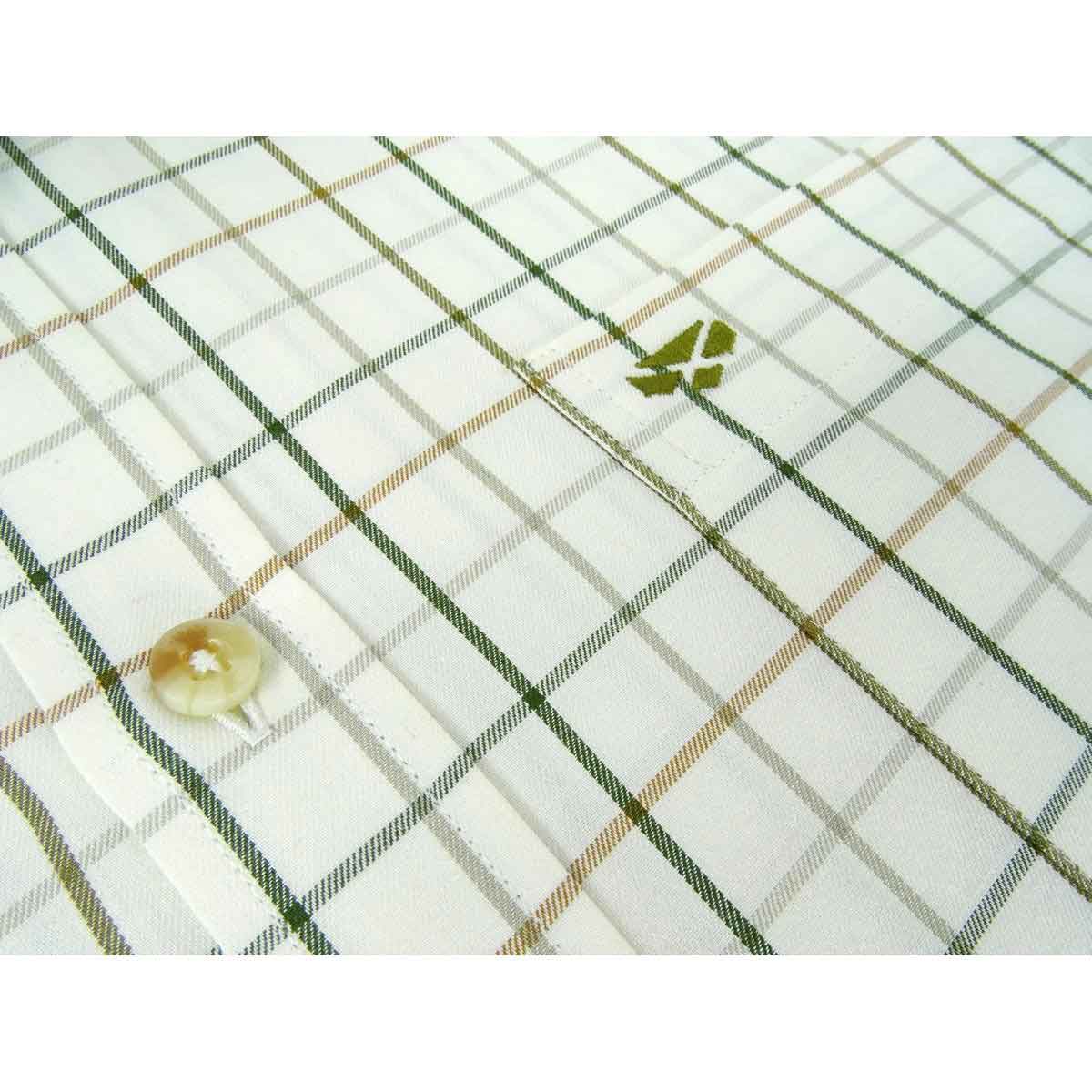 Hoggs of Fife Balmoral Luxury Tattersall Shirt - green/brown detail Hoggs of Fife Balmoral Luxury Tattersall Shirt - green/brown detail