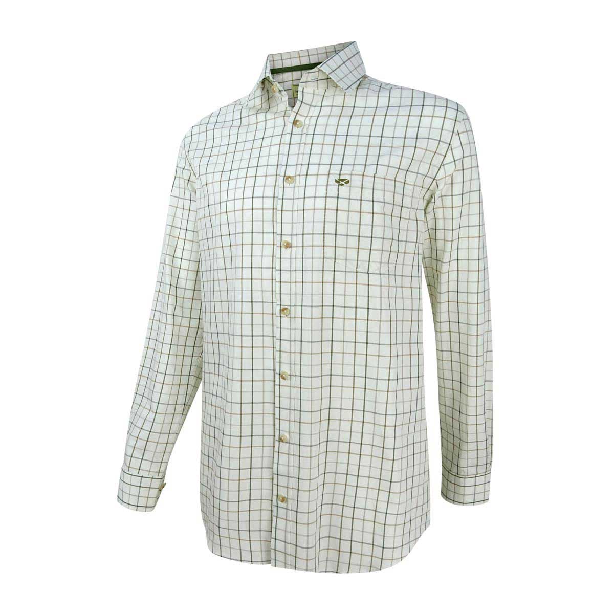 Hoggs of Fife Balmoral Luxury Tattersall Shirt - green/brown Hoggs of Fife Balmoral Luxury Tattersall Shirt - green/brown
