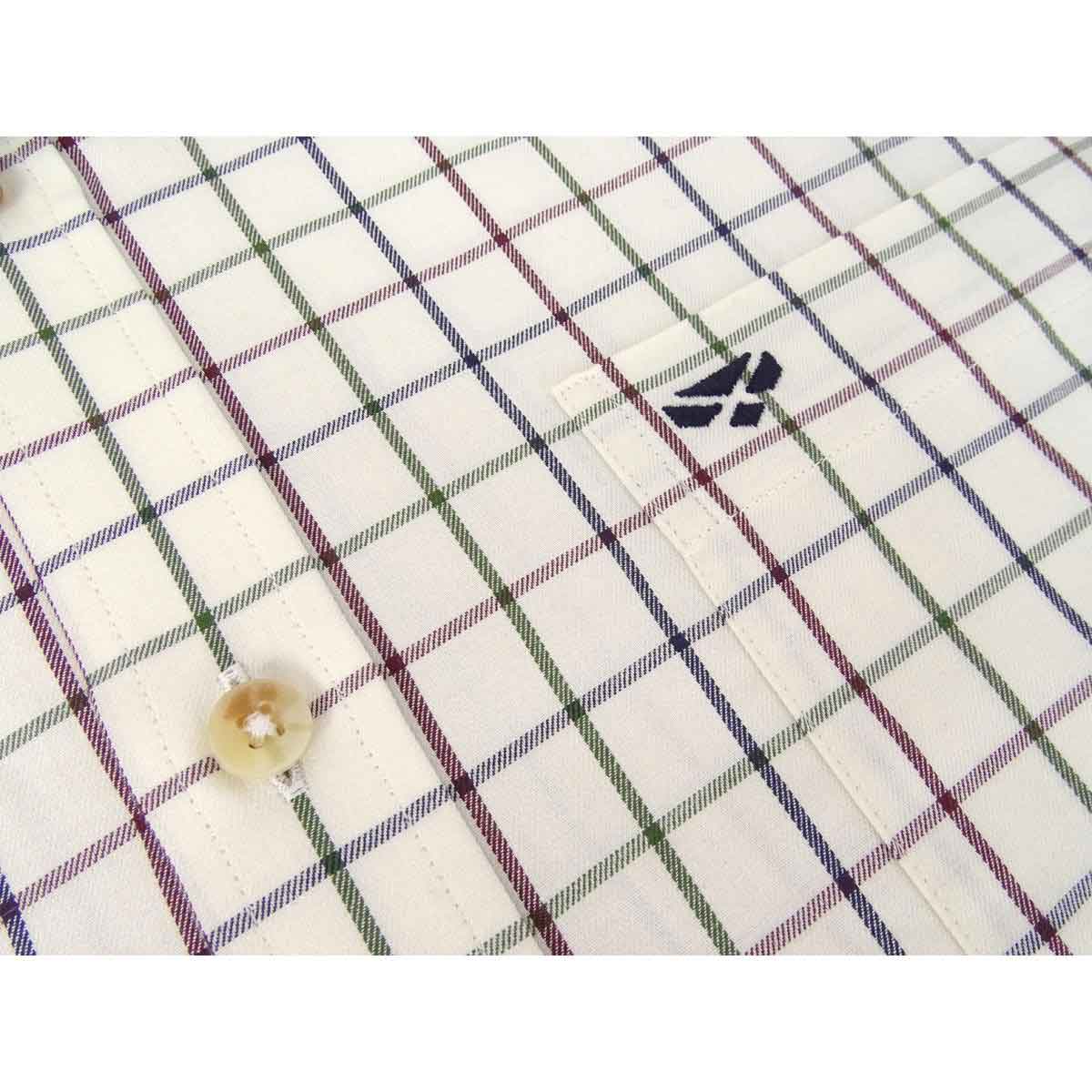 Hoggs of Fife Balmoral Luxury Tattersall Shirt - navy/white detail Hoggs of Fife Balmoral Luxury Tattersall Shirt - navy/white detail