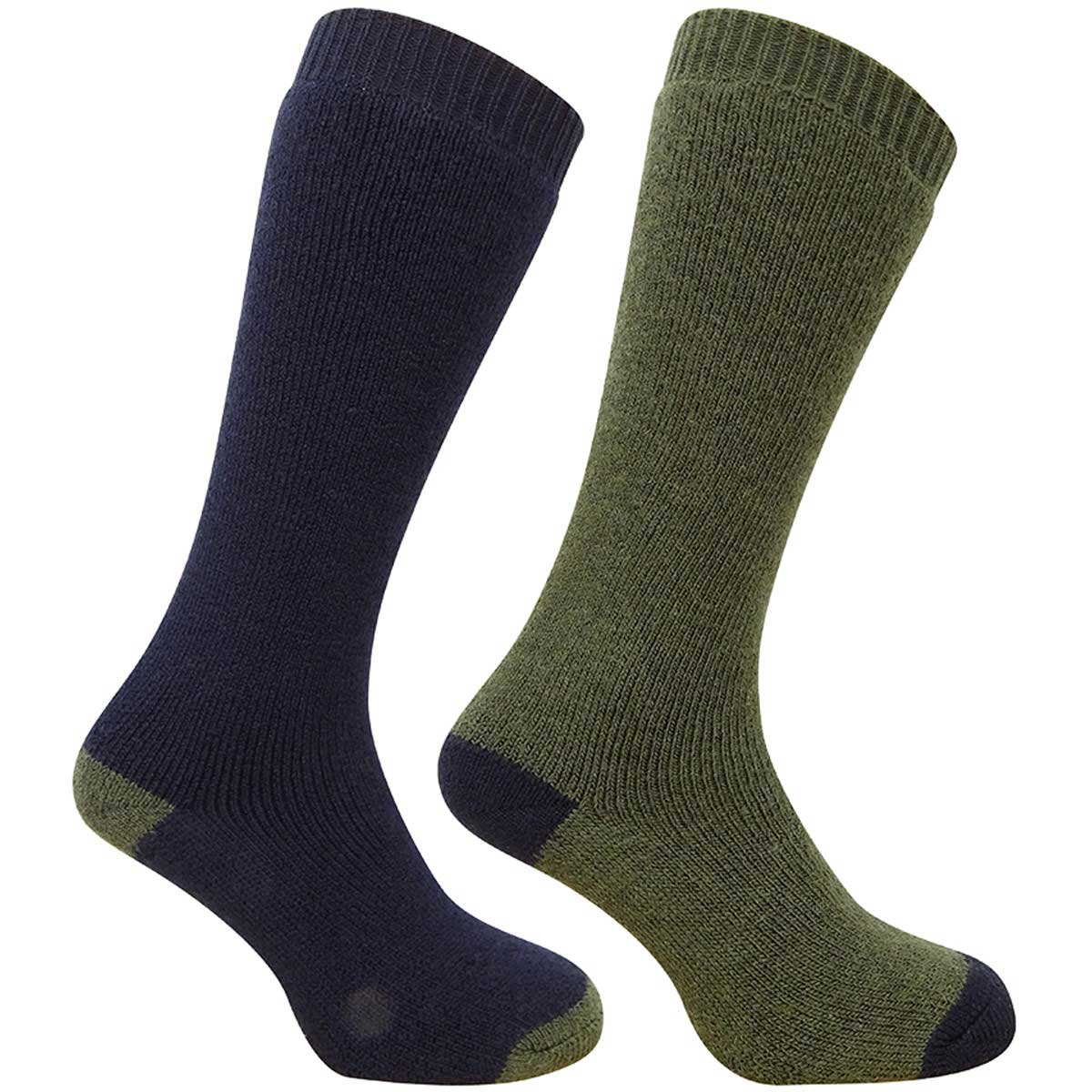 Hoggs of Fife Country Long Sock (Twin Pack) - dark green/dark navy