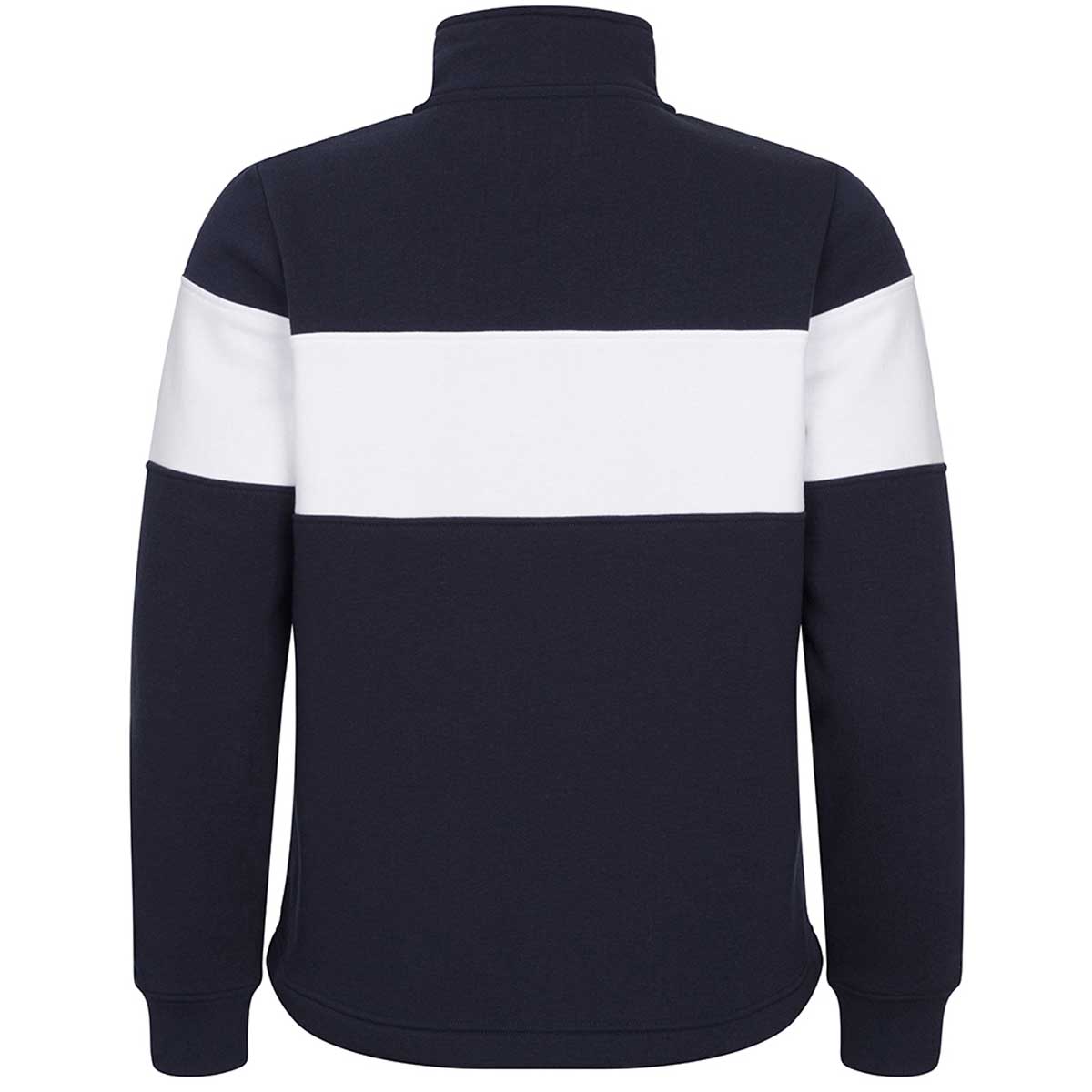 Hoggs of Fife Dumfries 1888 Quarter Zip Sweatshirt - Navy/White - Rear Hoggs of Fife Dumfries 1888 Quarter Zip Sweatshirt - Navy/White - Rear