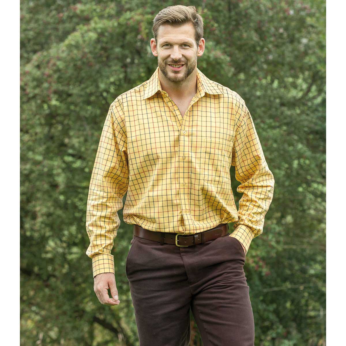 Hoggs of Fife Governor Premier Tattersall Shirt - lifestyle Hoggs of Fife Governor Premier Tattersall Shirt - lifestyle