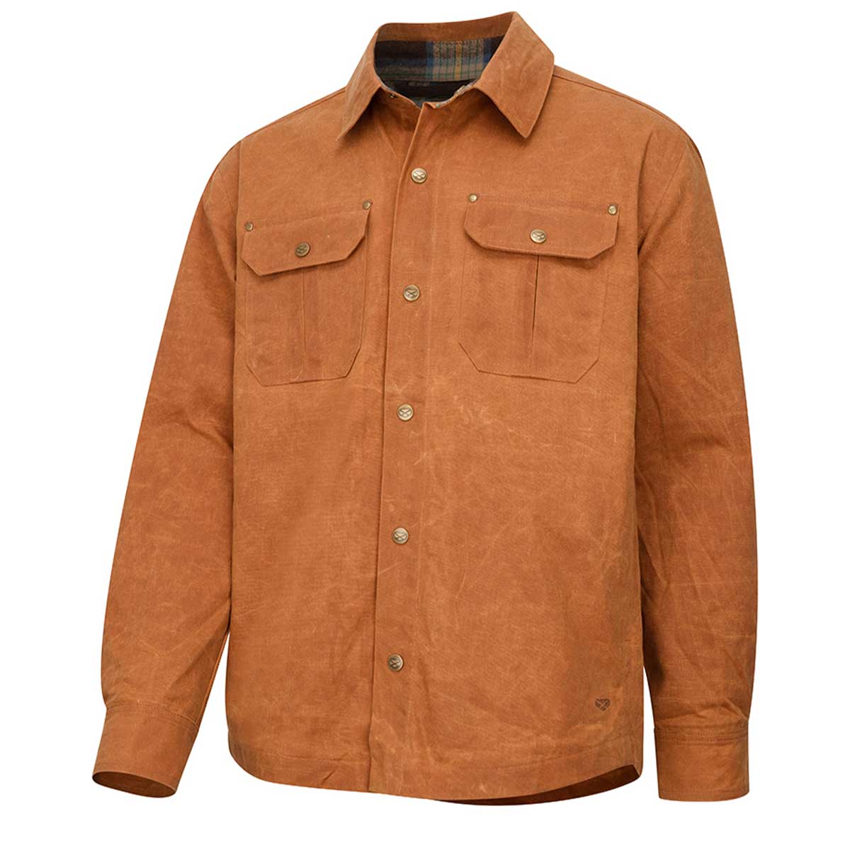 Hoggs of Fife Huntly Waxed Canvas Utility Overshirt - Caramel Hoggs of Fife Huntly Waxed Canvas Utility Overshirt - Caramel