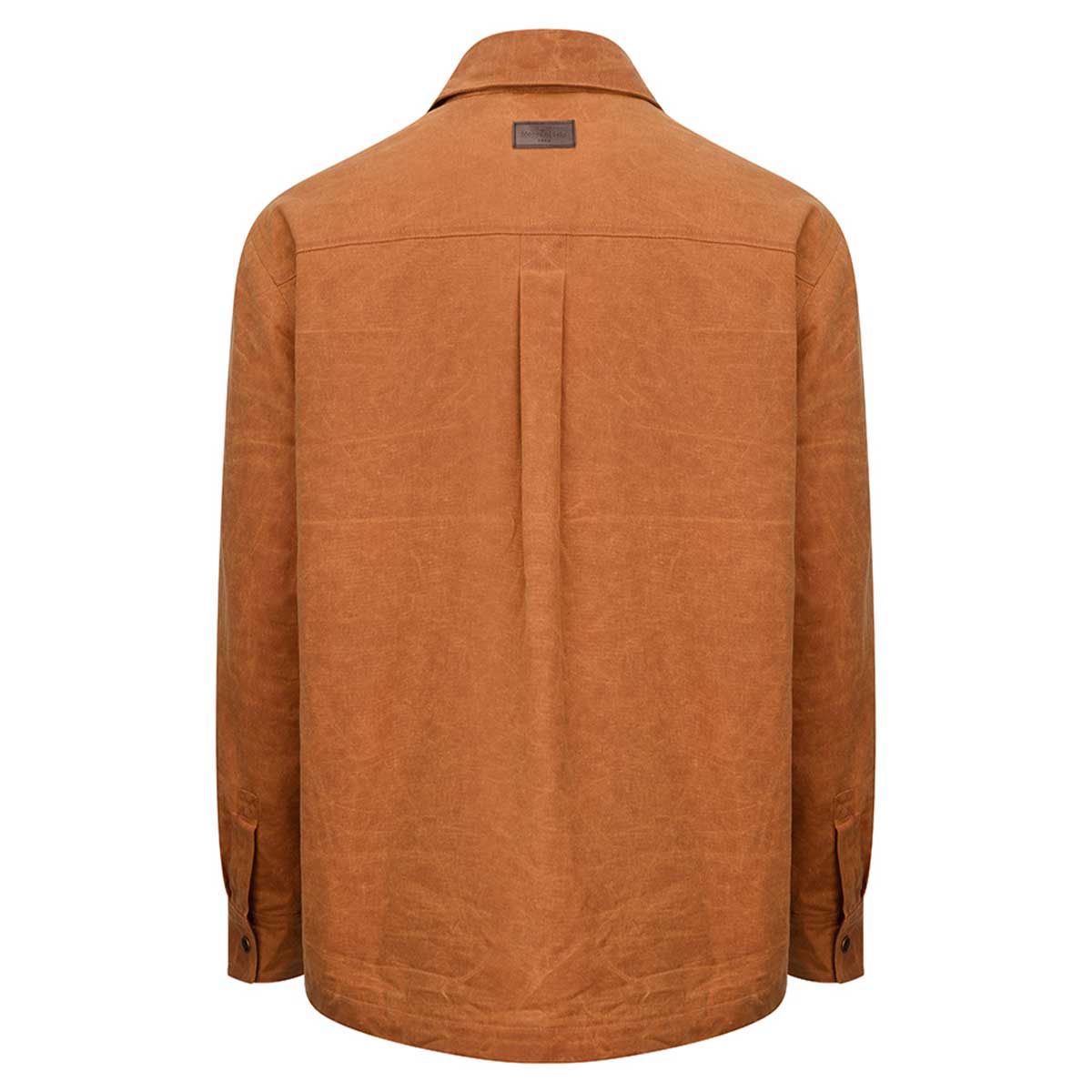 Hoggs of Fife Huntly Waxed Canvas Utility Overshirt - Caramel - Rear Hoggs of Fife Huntly Waxed Canvas Utility Overshirt - Caramel - Rear