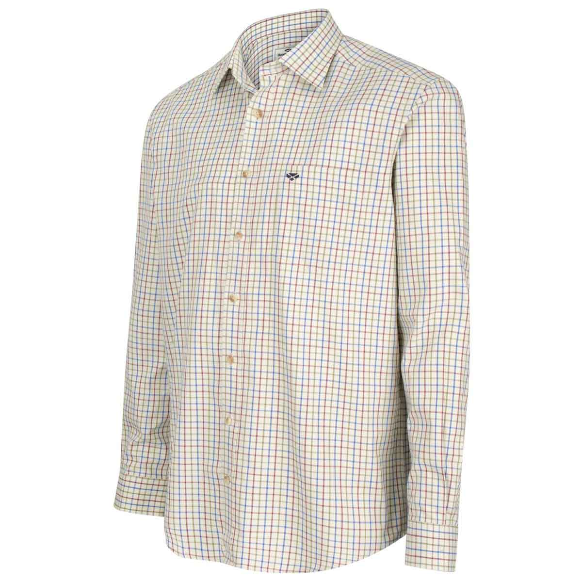 Hoggs of Fife Inverness Cotton Tattersall Shirt - wine/blue/green Hoggs of Fife Inverness Cotton Tattersall Shirt - wine/blue/green