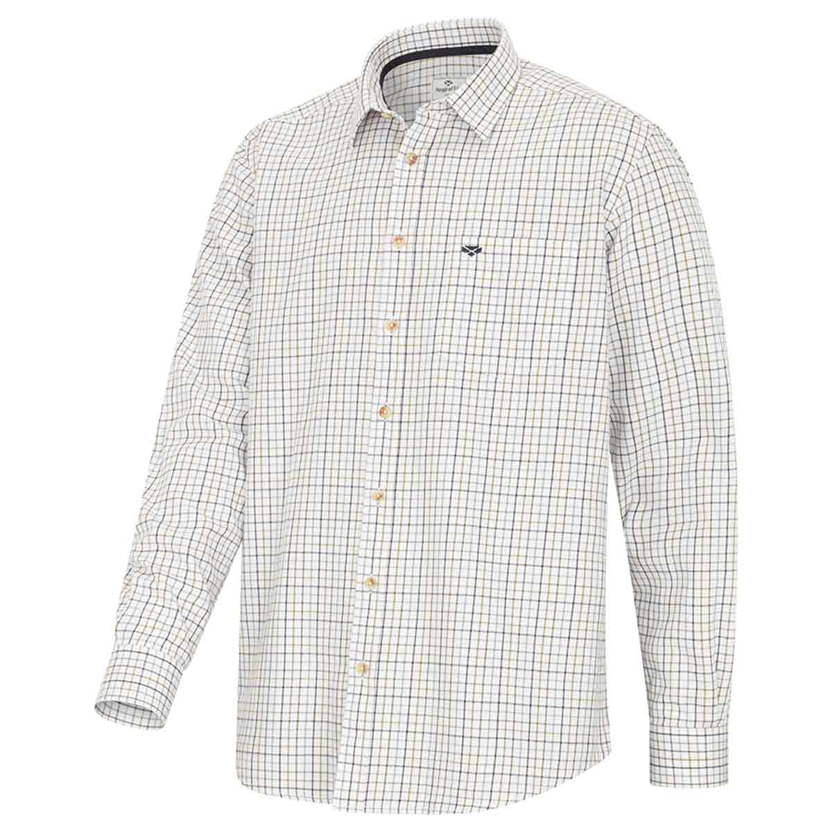 Hoggs of Fife Inverness Cotton Tattersall Shirt -Navy/Blue/Brown Hoggs of Fife Inverness Cotton Tattersall Shirt -Navy/Blue/Brown