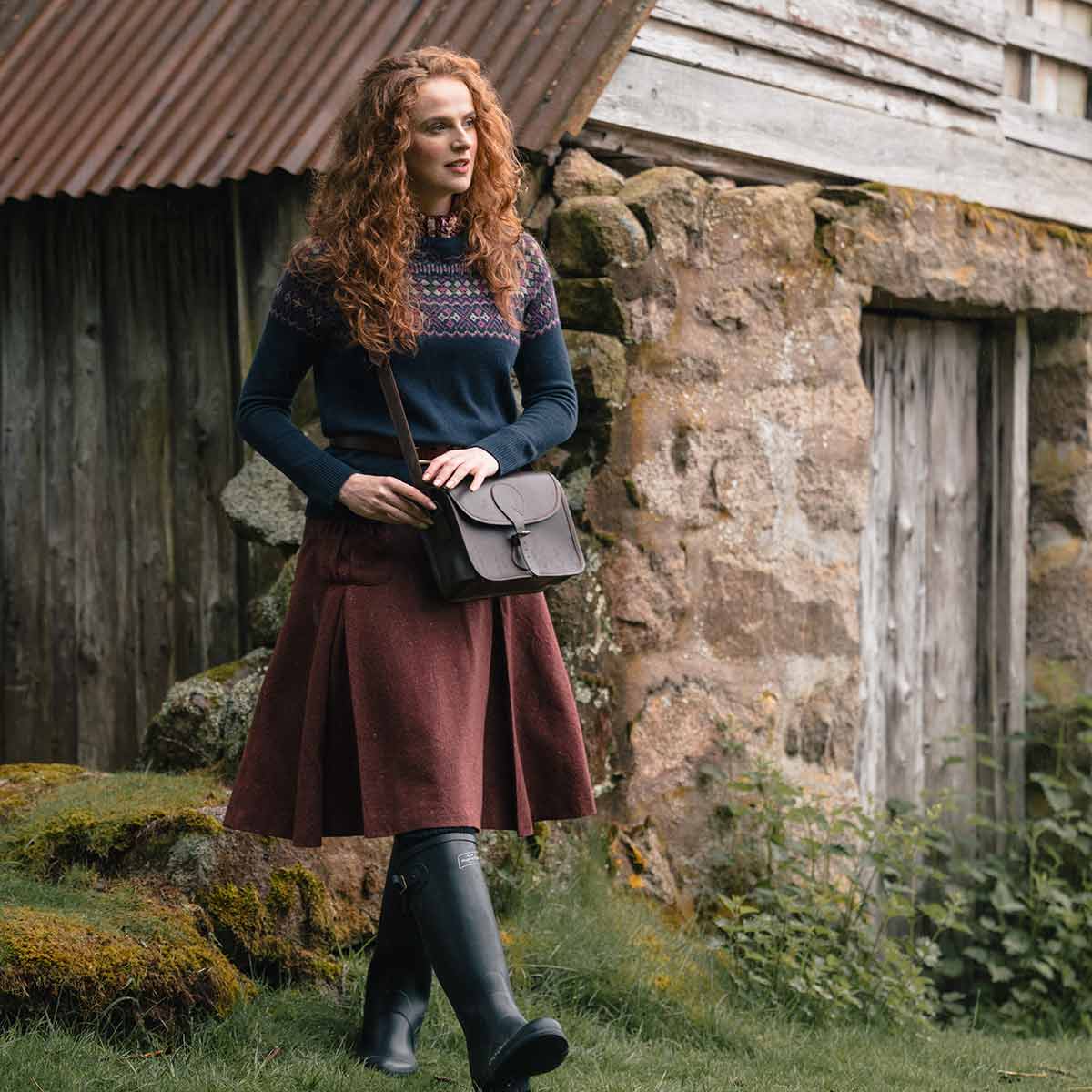 Hoggs of Fife Jura Ladies Fair Isle Crew Neck Pullover Hoggs of Fife Jura Ladies Fair Isle Crew Neck Pullover