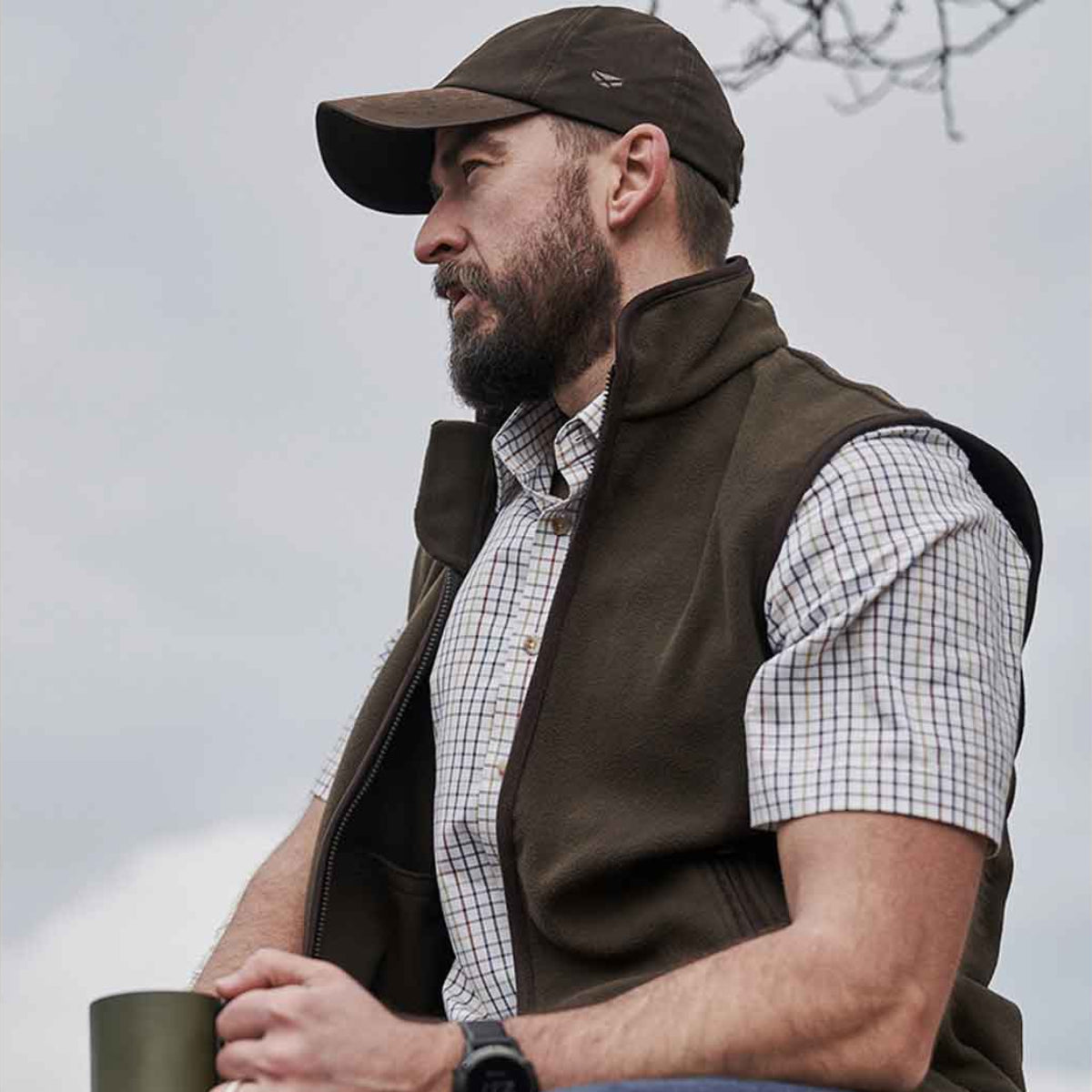 Hoggs of Fife Kessock Short Sleeve Tattersall Shirt - lifestyle Hoggs of Fife Kessock Short Sleeve Tattersall Shirt - lifestyle