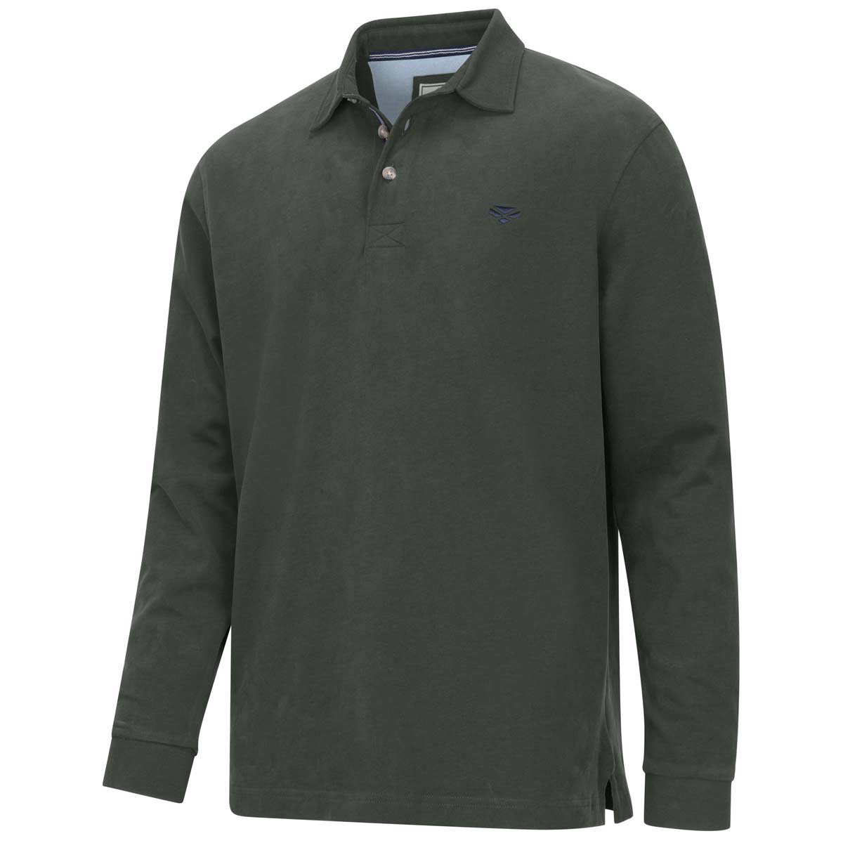 Hoggs of Fife Moffat Long Sleeve Rugby Shirt - Forest Hoggs of Fife Moffat Long Sleeve Rugby Shirt - Forest