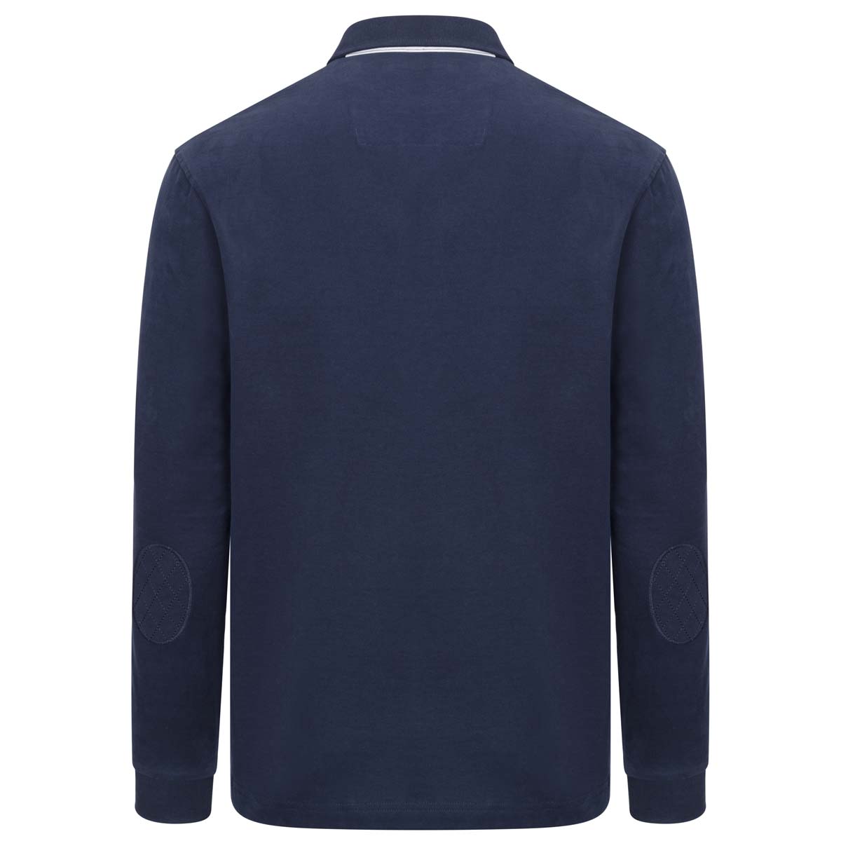 Hoggs of Fife Moffat Long Sleeve Rugby Shirt - Navy - Rear Hoggs of Fife Moffat Long Sleeve Rugby Shirt - Navy - Rear