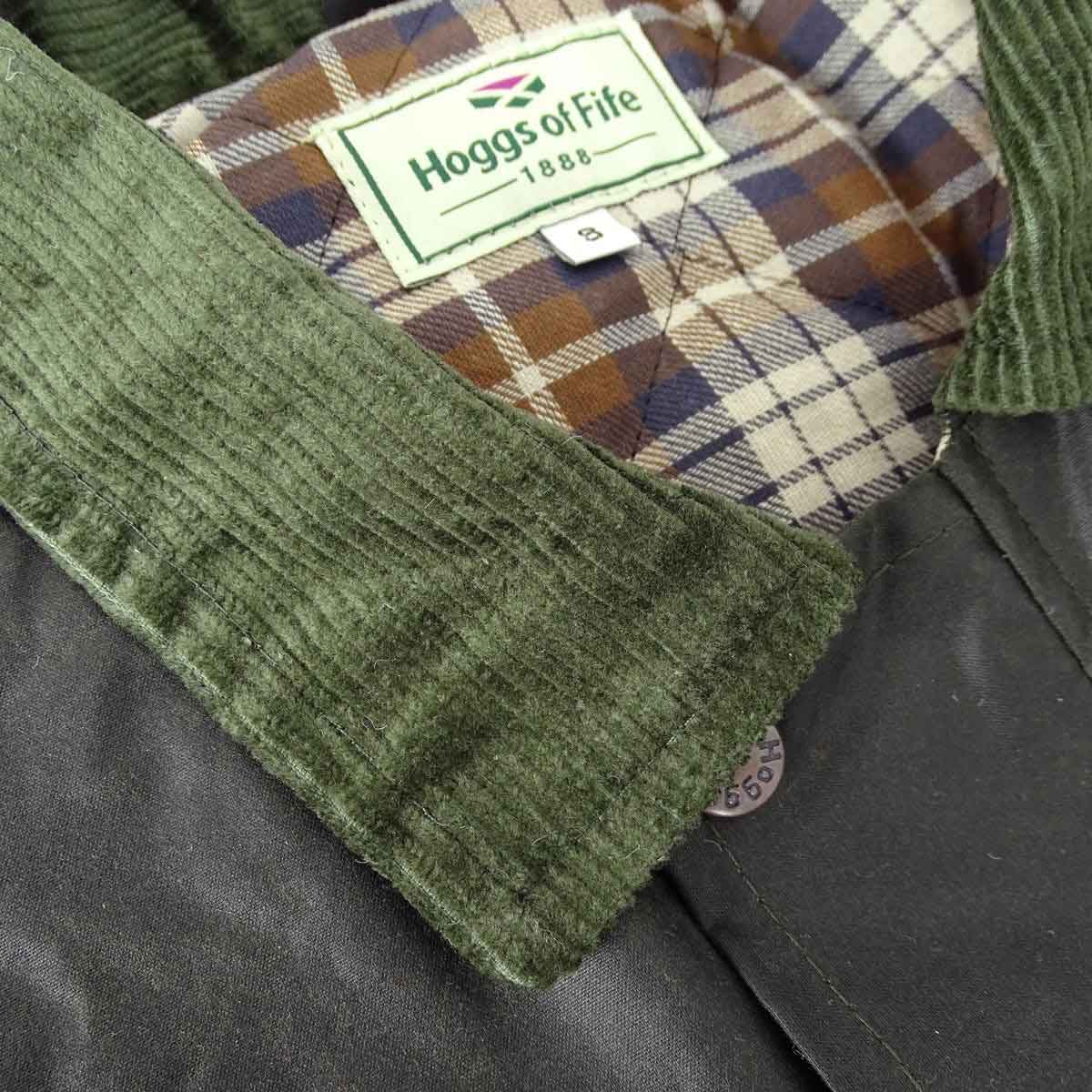 Hoggs of Fife Waxed Waistcoat - collar detail Hoggs of Fife Waxed Waistcoat - collar detail