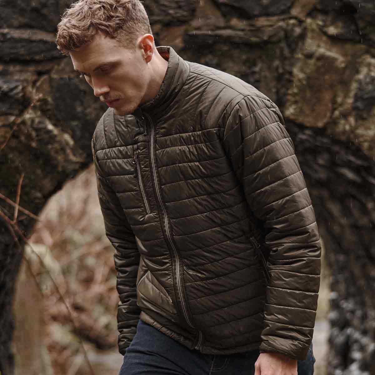 Hoggs of Fife Kingston Lightweight Quilted Jacket - Olive/Merlot & Hoggs of Fife Clyde Jeans Hoggs of Fife Kingston Lightweight Quilted Jacket - Olive/Merlot & Hoggs of Fife Clyde Jeans