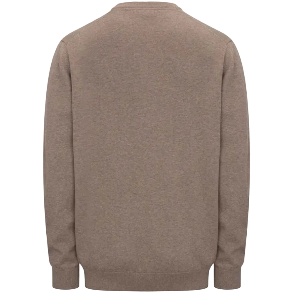 Hoggs of Fife Stirling II V-Neck Pullover - Biscuit Brown - Rear Hoggs of Fife Stirling II V-Neck Pullover - Biscuit Brown - Rear