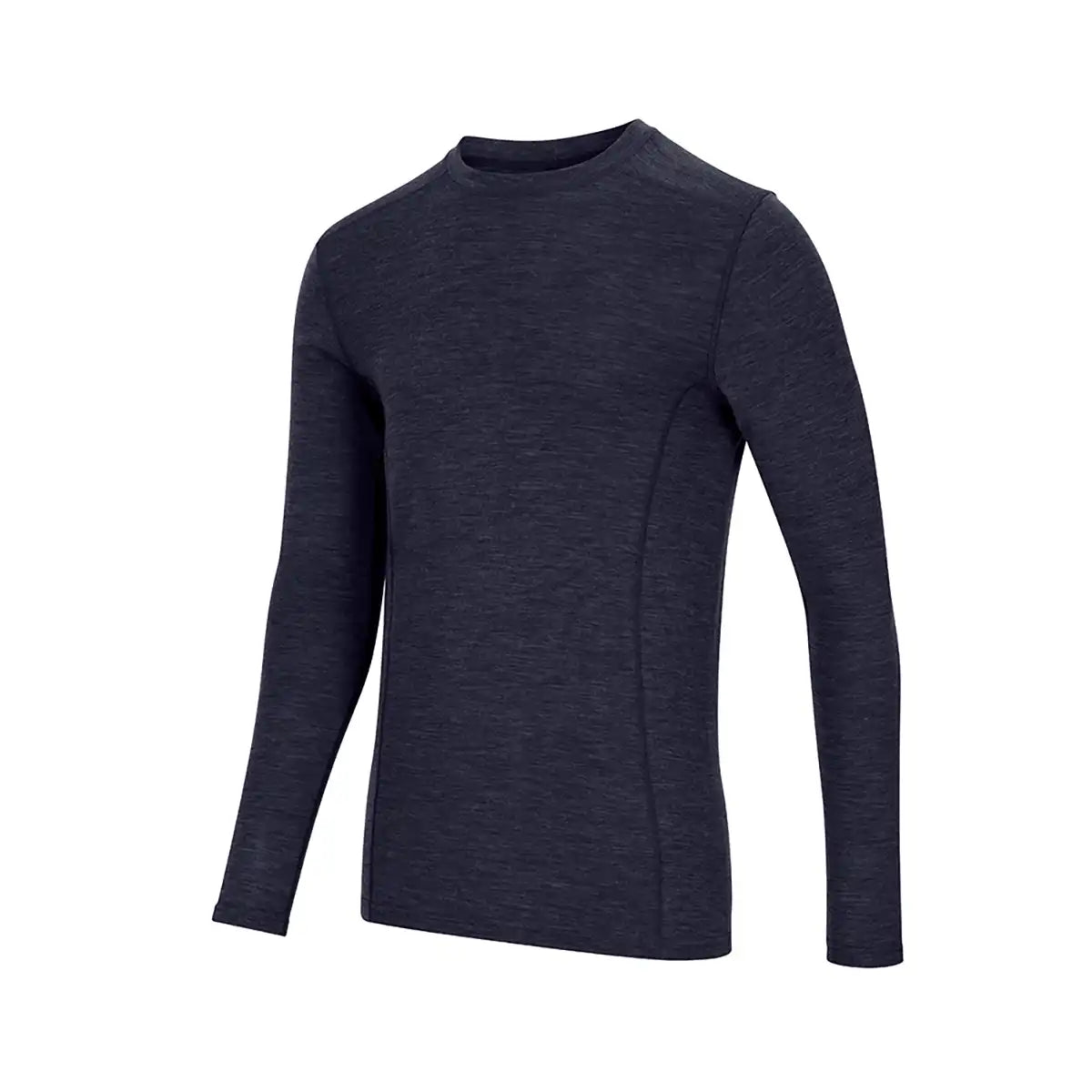 Hoggs of Fife 100% Merino Wool Crew Neck Long Sleeve Base Layer - Navy - Front Hoggs of Fife 100% Merino Wool Crew Neck Long Sleeve Base Layer - Navy - Front