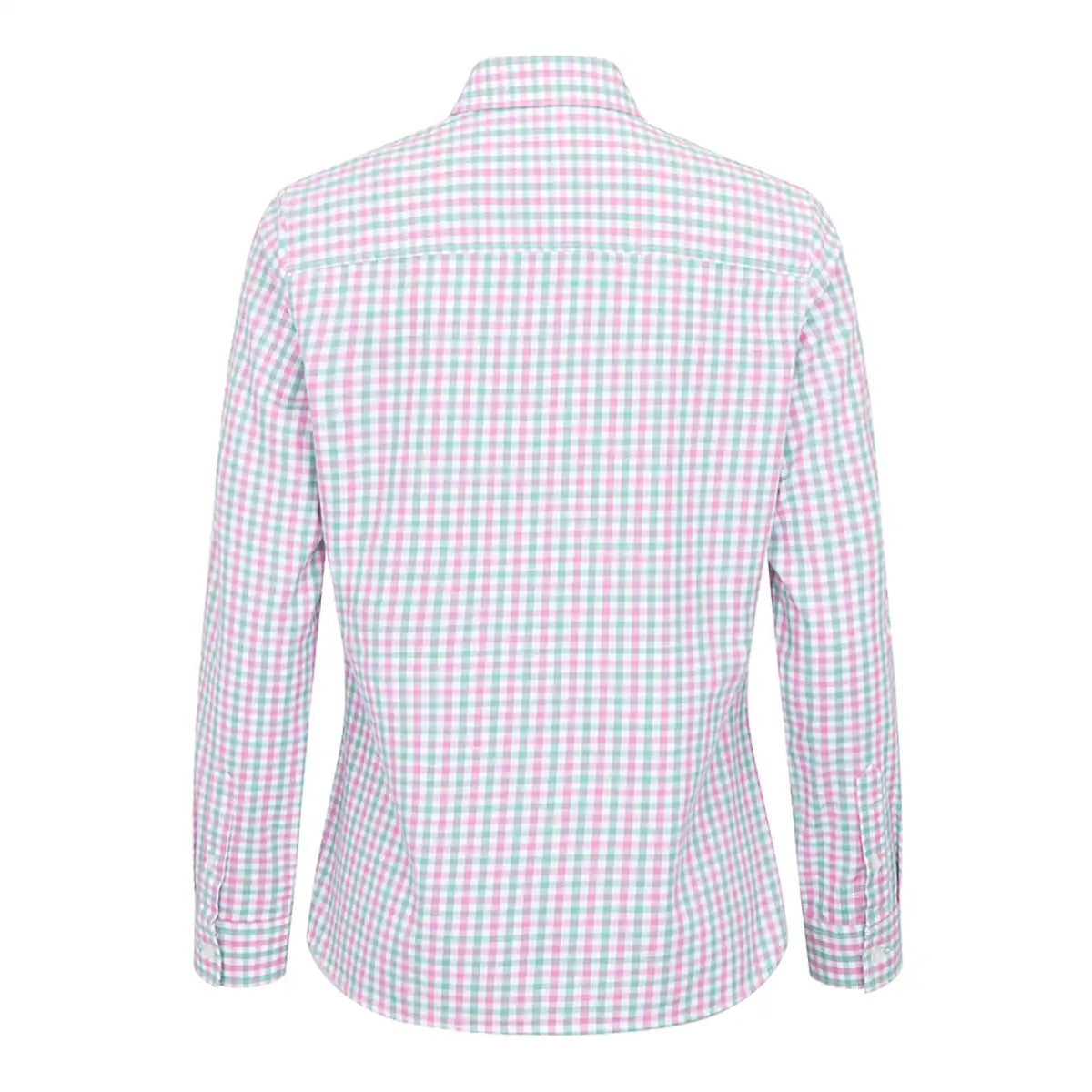 Hoggs of Fife Becky II Ladies Cotton Shirt - Seafoam/Candy - Back Hoggs of Fife Becky II Ladies Cotton Shirt - Seafoam/Candy - Back