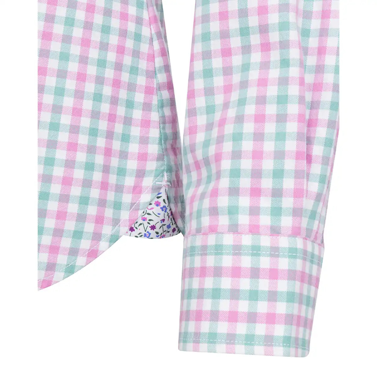 Hoggs of Fife Becky II Ladies Cotton Shirt - Seafoam/Candy - Cuff Hoggs of Fife Becky II Ladies Cotton Shirt - Seafoam/Candy - Cuff