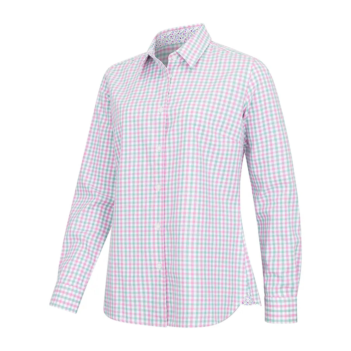 Hoggs of Fife Becky II Ladies Cotton Shirt - Seafoam/Candy Front Hoggs of Fife Becky II Ladies Cotton Shirt - Seafoam/Candy Front