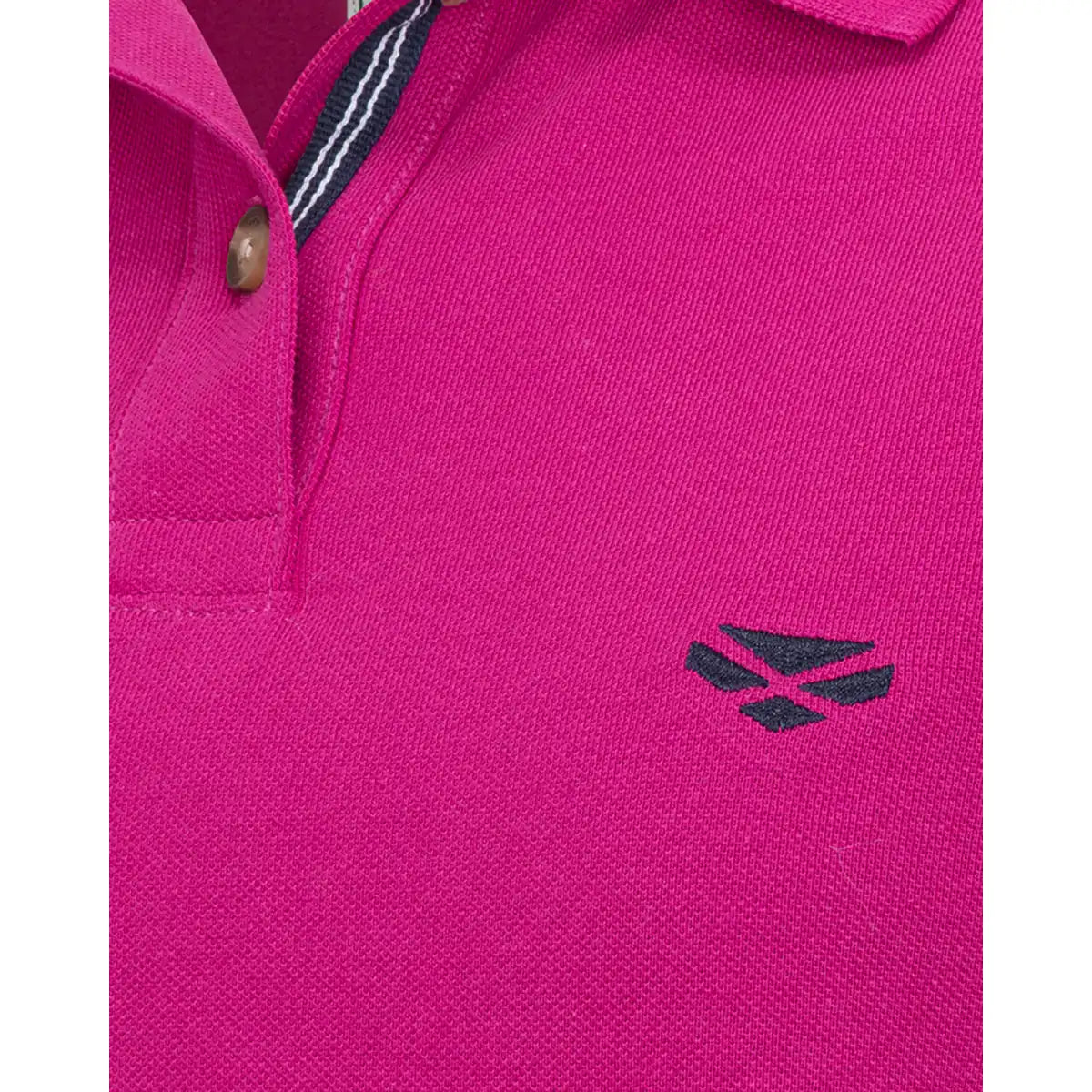 Hoggs of Fife Cora Ladies Pique Polo Shirt - Berry - Logo Detail Hoggs of Fife Cora Ladies Pique Polo Shirt - Berry - Logo Detail