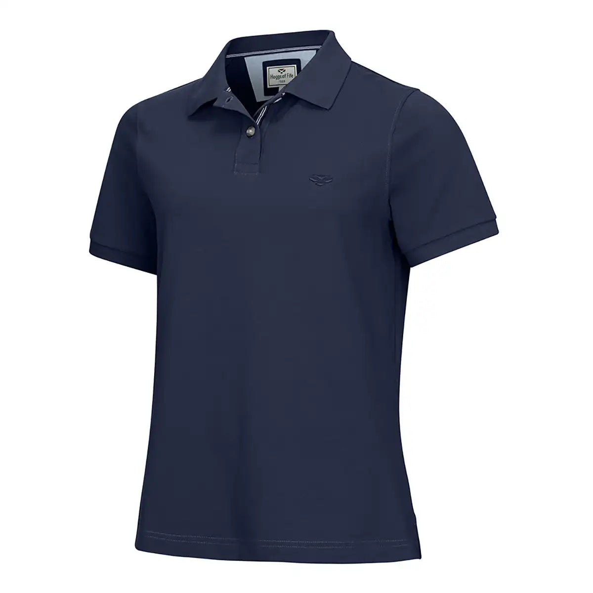 Hoggs of Fife Cora Ladies Pique Polo Shirt - Navy - Front Hoggs of Fife Cora Ladies Pique Polo Shirt - Navy - Front