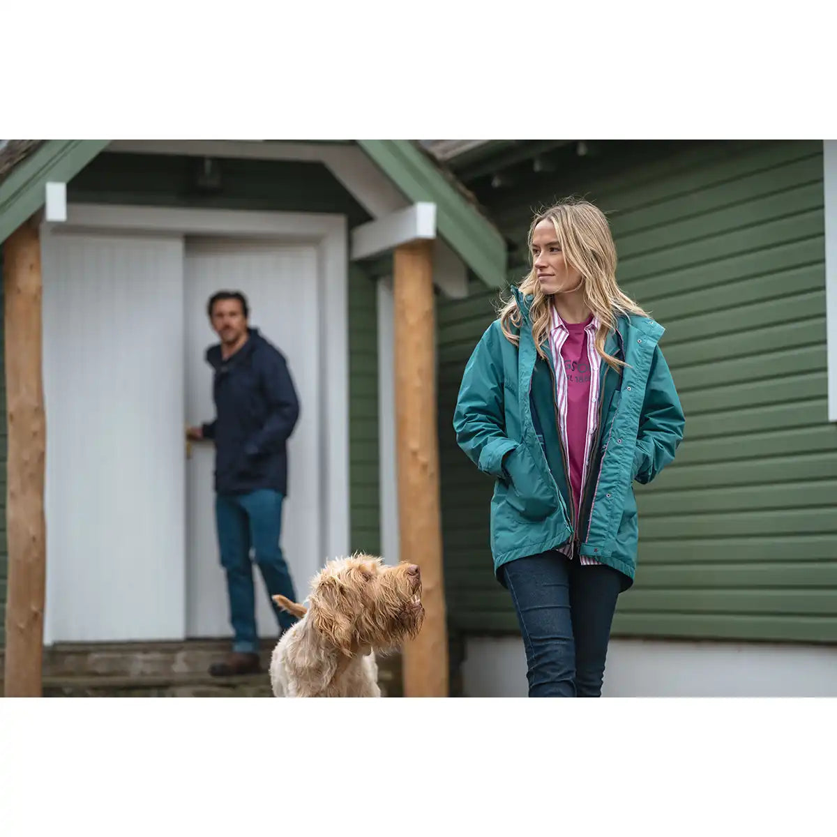 Hoggs of Fife Fara Waterproof Ladies Jacket - Teal - On Model Hoggs of Fife Fara Waterproof Ladies Jacket - Teal - On Model