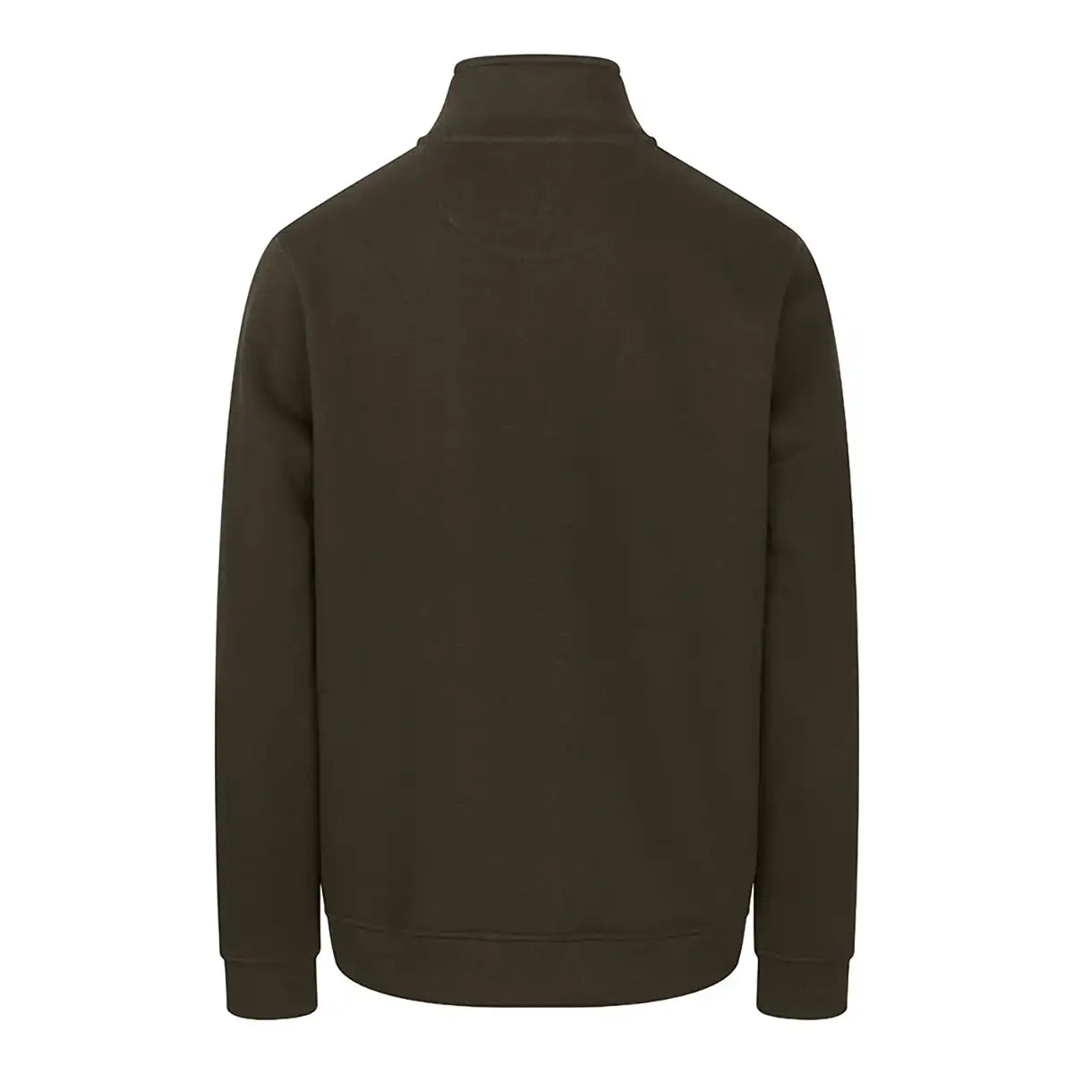 Hoggs of Fife Galloway 1888 Plain 1/4 Zip Sweatshirt - Forest - Back Hoggs of Fife Galloway 1888 Plain 1/4 Zip Sweatshirt - Forest - Back
