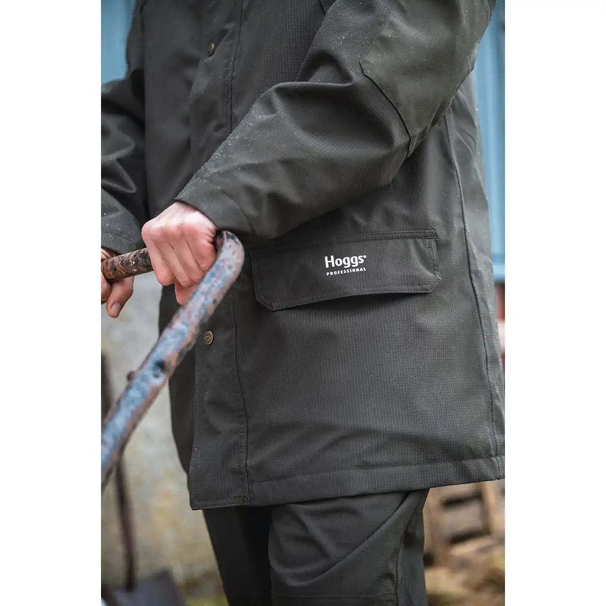 Hoggs of Fife Green King II Waterproof Jacket - Green - Pocket Close Up Hoggs of Fife Green King II Waterproof Jacket - Green - Pocket Close Up