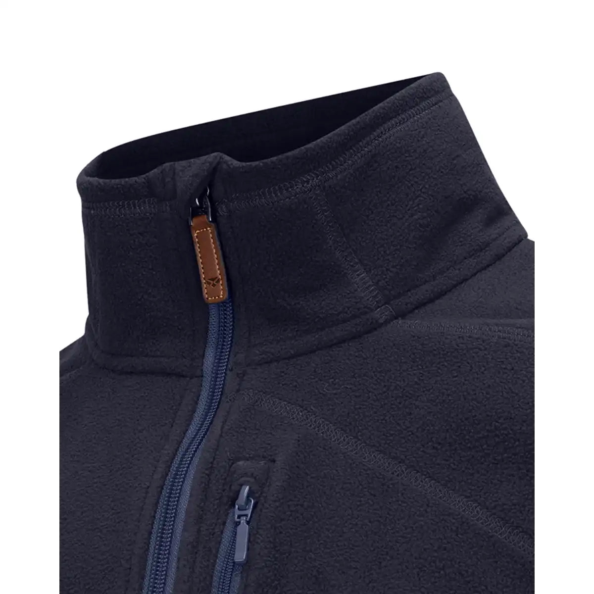 Hoggs of Fife Islander Techpro 1/4 Zip Sweatshirt - Navy - Zip Detail Hoggs of Fife Islander Techpro 1/4 Zip Sweatshirt - Navy - Zip Detail