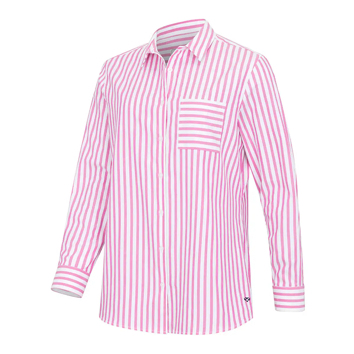 Hoggs of Fife Sophia Ladies Oversized Stripe Shirt - Front Hoggs of Fife Sophia Ladies Oversized Stripe Shirt - Front