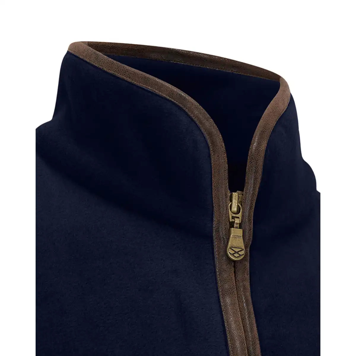 Hoggs of Fife Stenton Ladies 1/4 Zip Fleece - Midnight Navy - Zip Detail Hoggs of Fife Stenton Ladies 1/4 Zip Fleece - Midnight Navy - Zip Detail