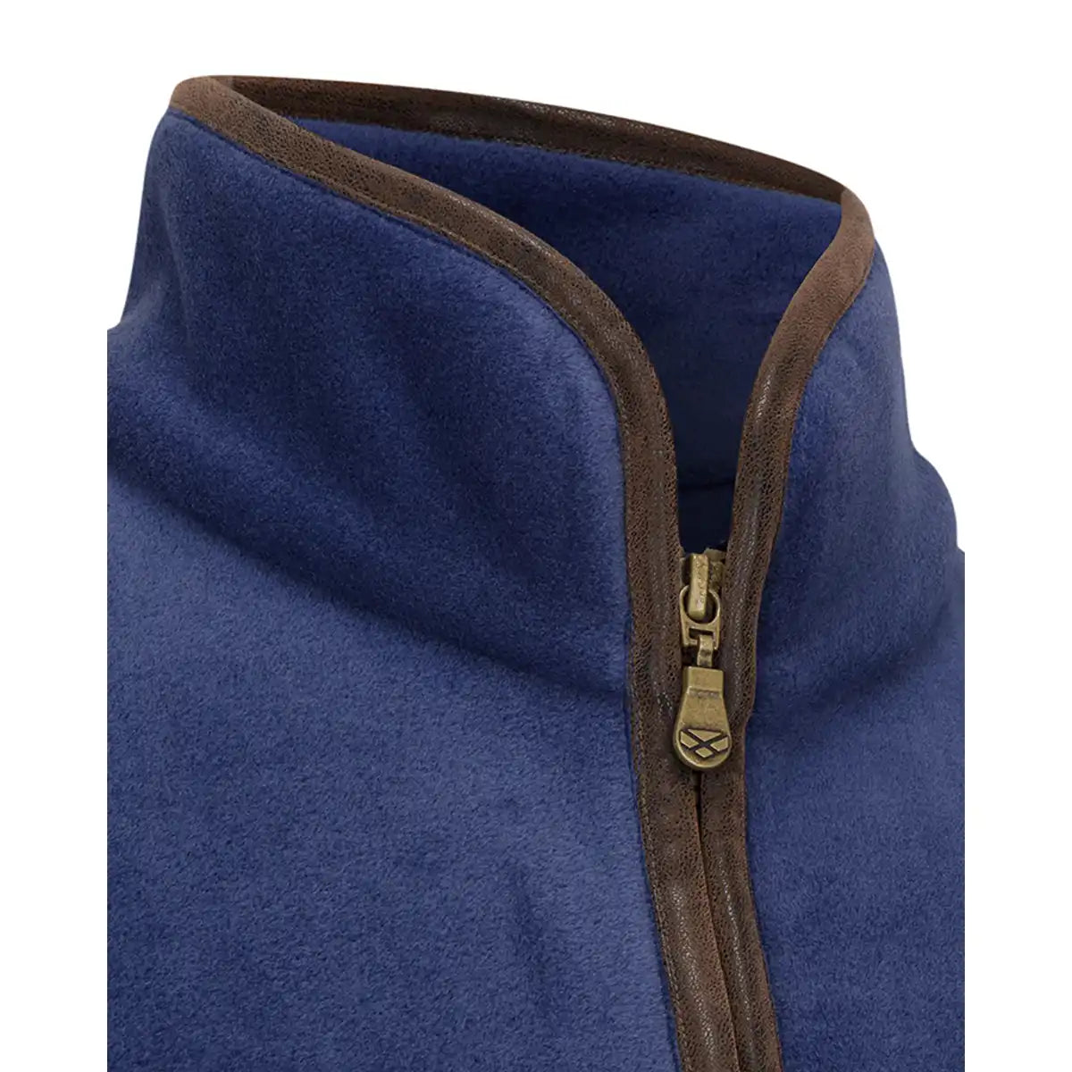 Hoggs of Fife Stenton Ladies 1/4 Zip Fleece - Nordic Blue - Zip Detail Hoggs of Fife Stenton Ladies 1/4 Zip Fleece - Nordic Blue - Zip Detail