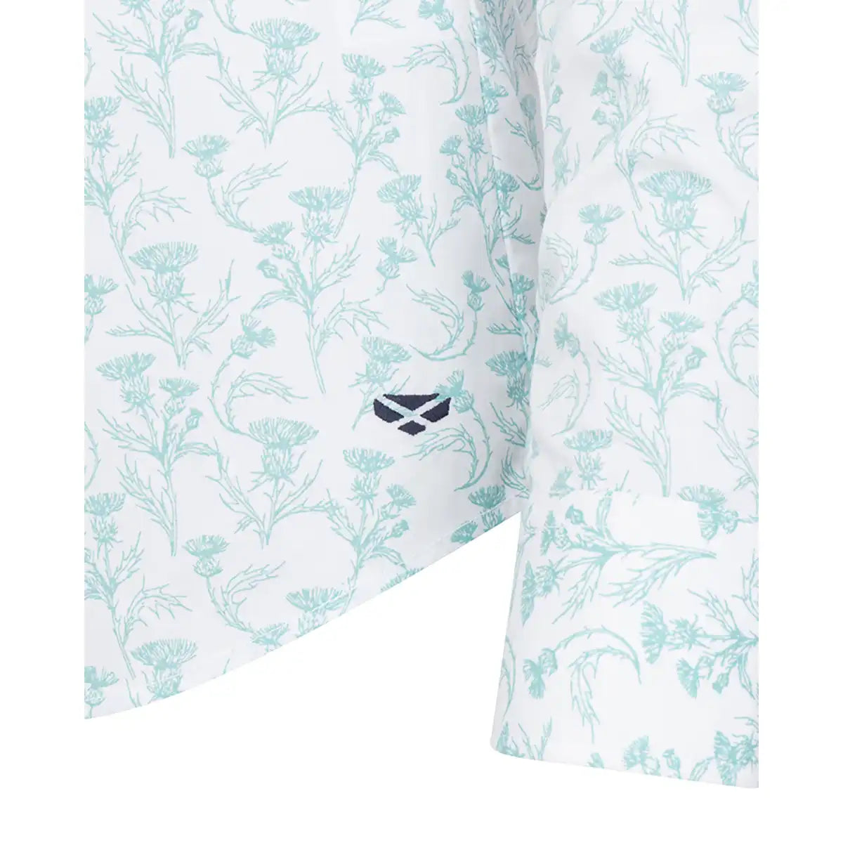 Hoggs of Fife Thistle Print Shirt - Sleeve and Logo Detail Hoggs of Fife Thistle Print Shirt - Sleeve and Logo Detail