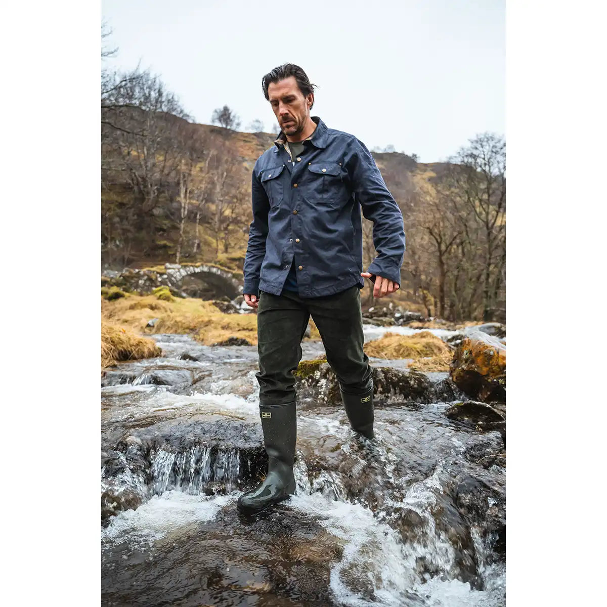 Hoggs of Fife Cairnie Stretch Cord Trousers - Racing Green - Worn By Model Hoggs of Fife Cairnie Stretch Cord Trousers - Racing Green - Worn By Model