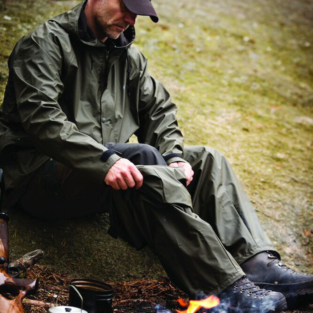 Deerhunter Hurricane Rain Trousers - On Model Deerhunter Hurricane Rain Trousers - On Model