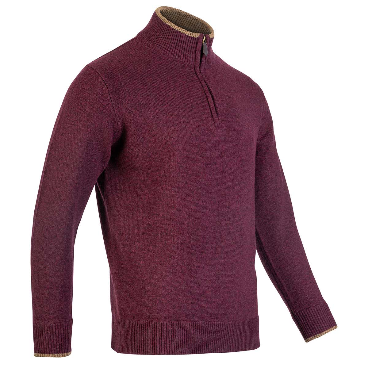 Jack Pyke Ashcombe Zipknit Pullover - plum Jack Pyke Ashcombe Zipknit Pullover - plum