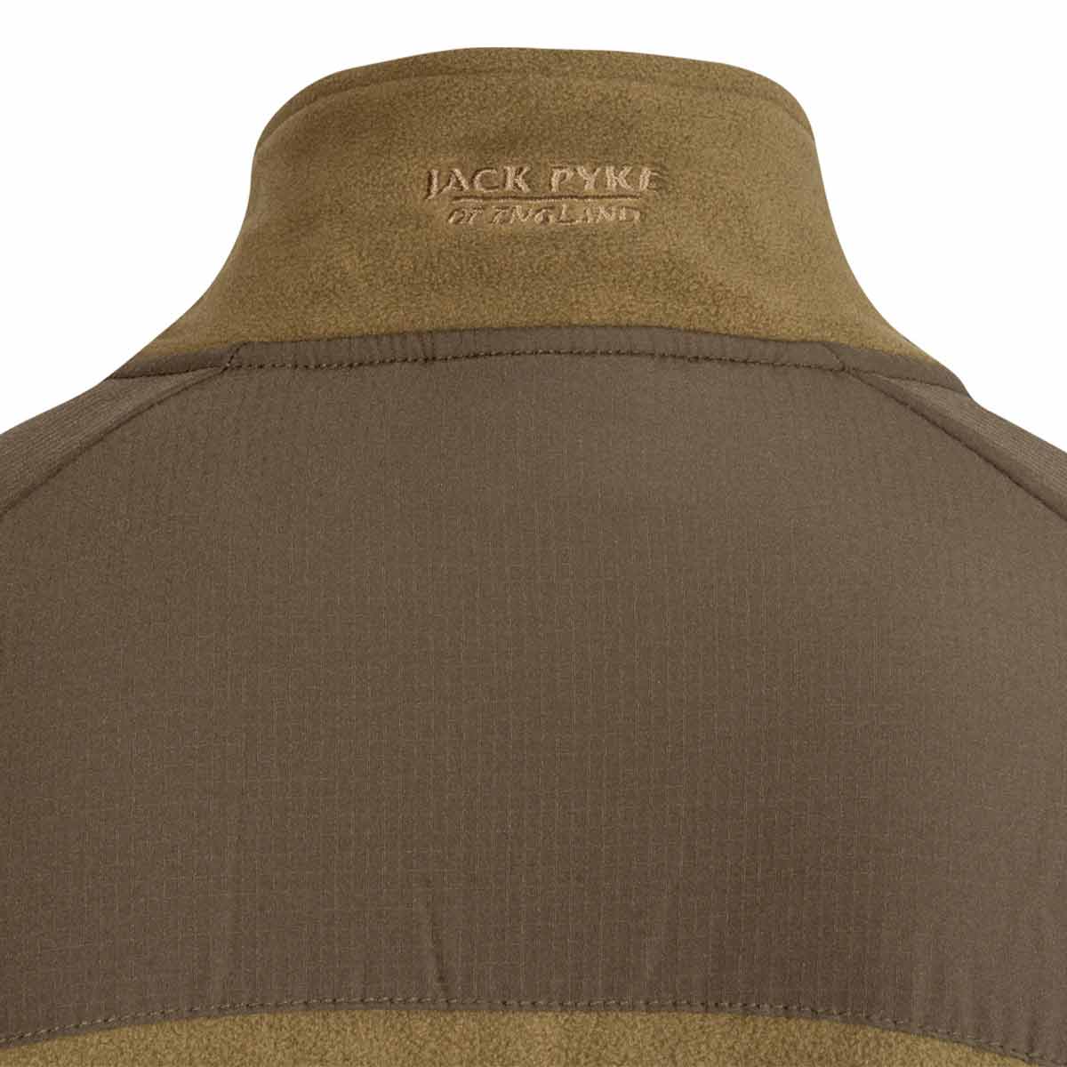 Jack Pyke Bleasdale Half Zip Fleece Top - Dark Muatard - Detail Jack Pyke Bleasdale Half Zip Fleece Top - Dark Muatard - Detail