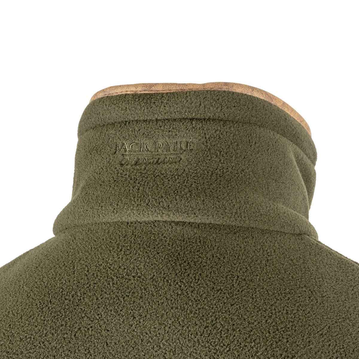 Jack Pyke Countryman Fleece Gilet Pheasant - collar detail Jack Pyke Countryman Fleece Gilet Pheasant - collar detail