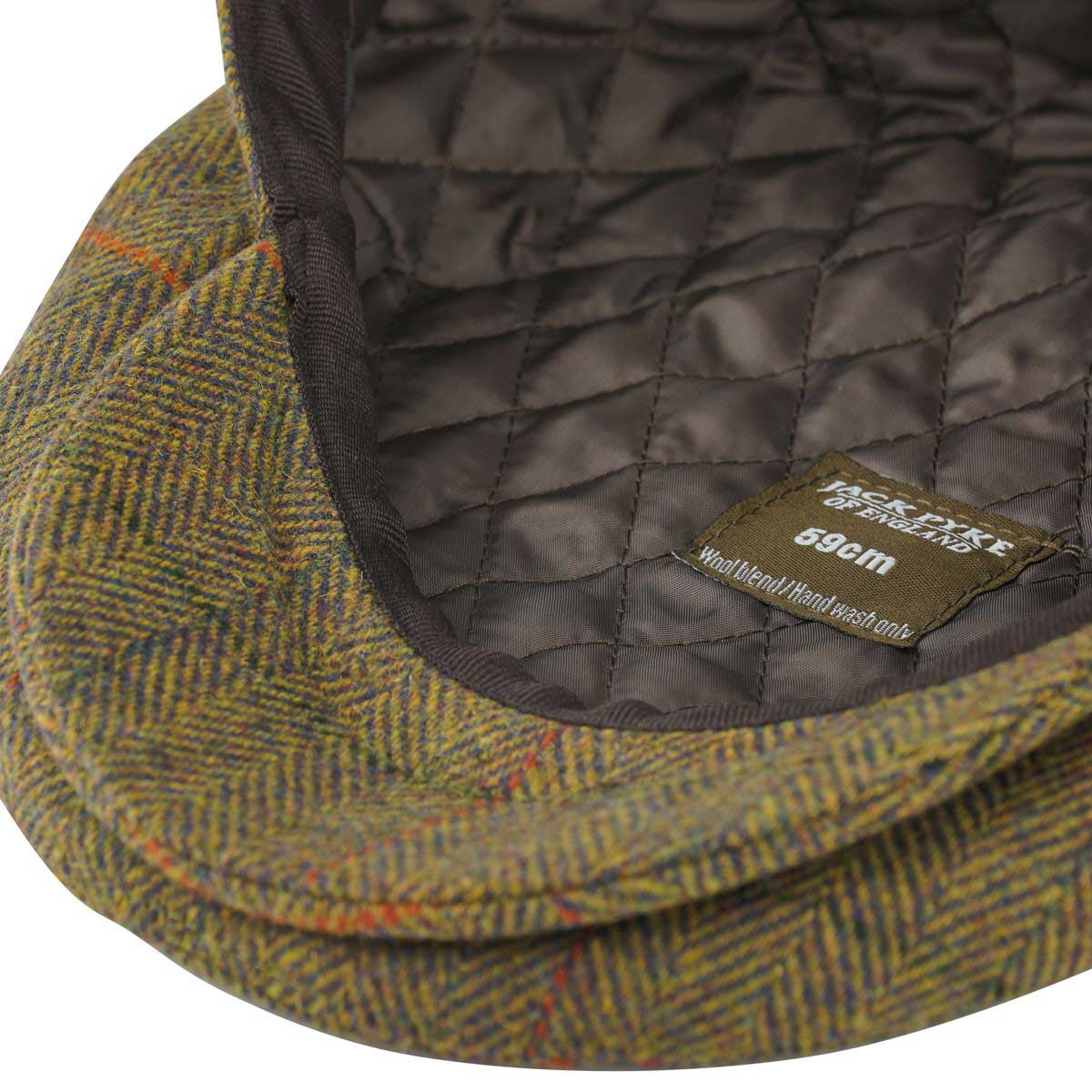 Jack Pyke Junior Wool Blend Flat Cap - inside Jack Pyke Junior Wool Blend Flat Cap - inside