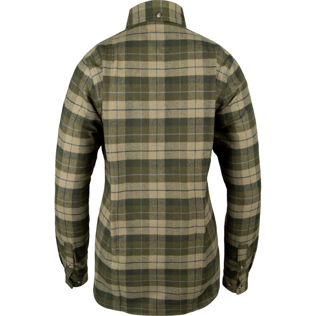 Jack Pyke Ladies Bleasdale Heavy Flannel Shirt - Green - Rear Jack Pyke Ladies Bleasdale Heavy Flannel Shirt - Green - Rear