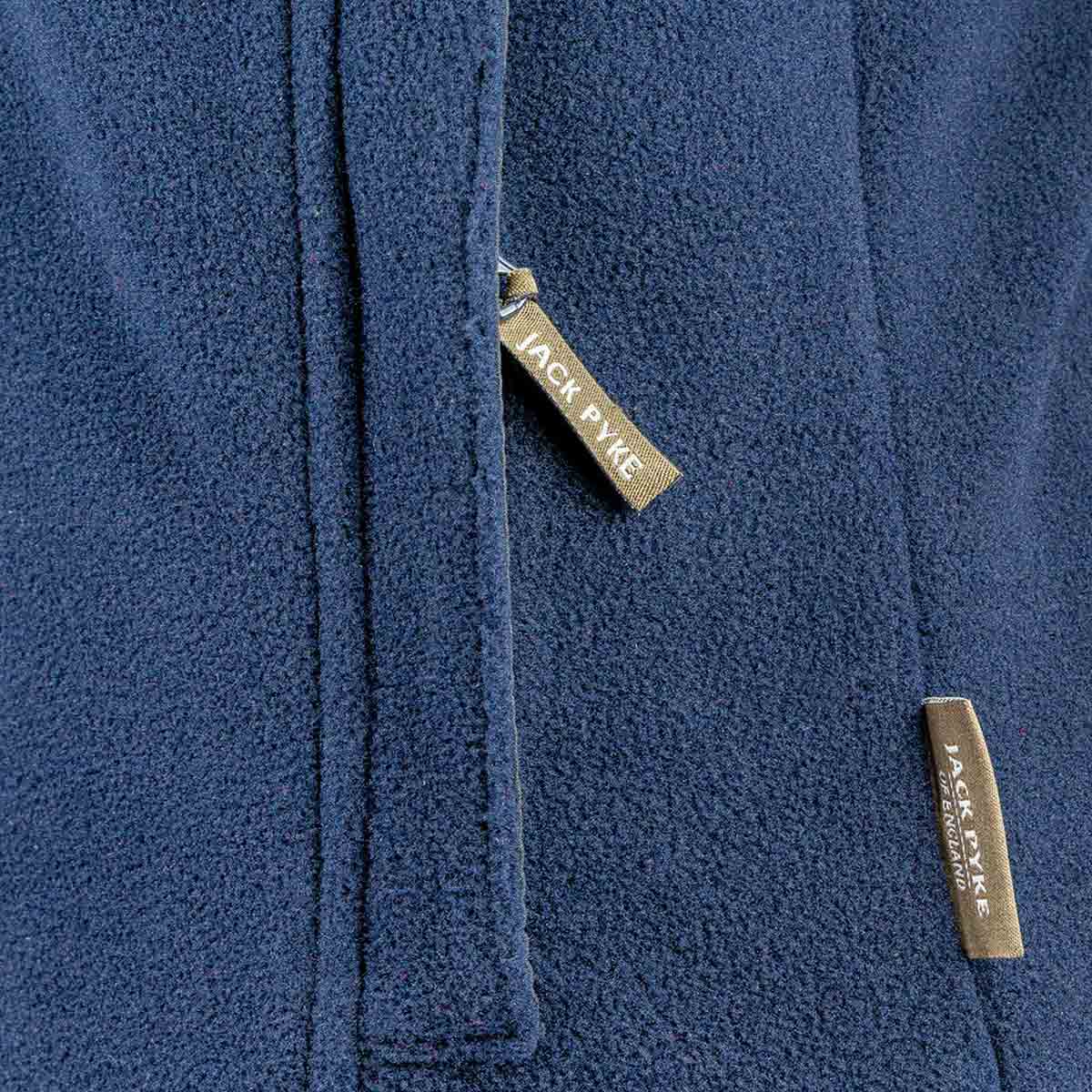 Jack Pyke Ladies Countryman Fleece Gilet - Navy Pocket Detail Jack Pyke Ladies Countryman Fleece Gilet - Navy Pocket Detail