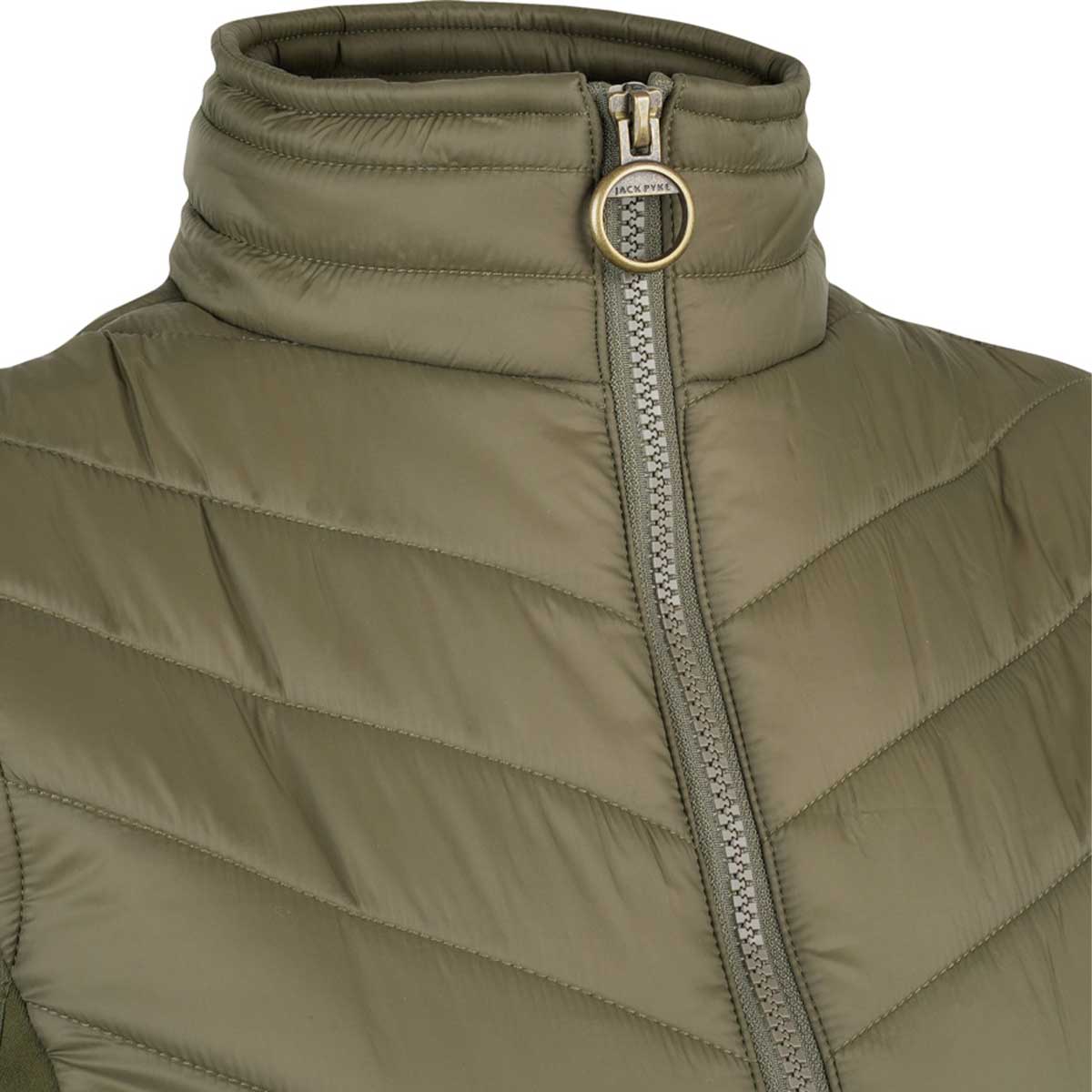 Jack Pyke Ladies Shires Gilet - Green - Collar Jack Pyke Ladies Shires Gilet - Green - Collar