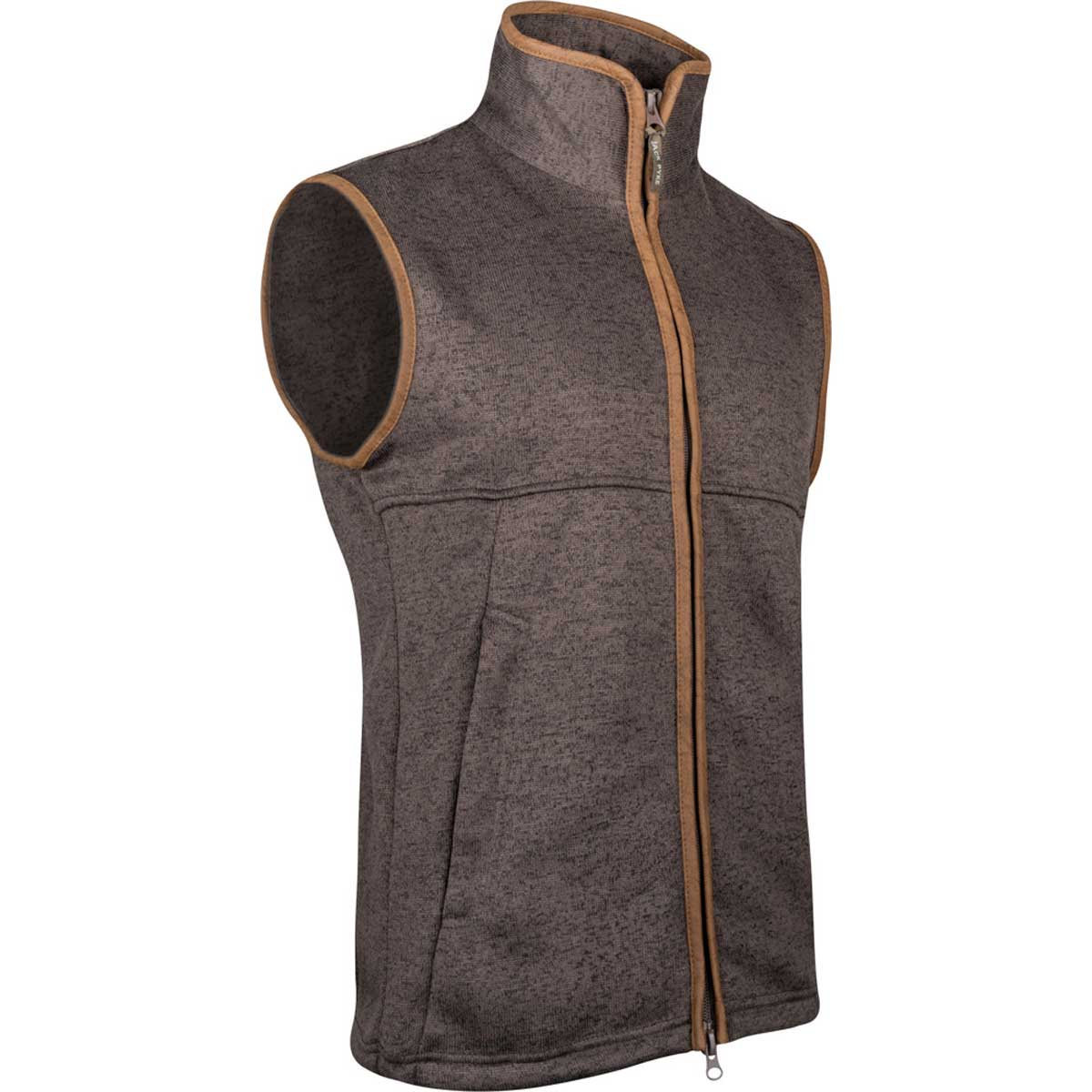 Jack Pyke Melange Men's Fleece Gilet - Brown - Side View Jack Pyke Melange Men's Fleece Gilet - Brown - Side View