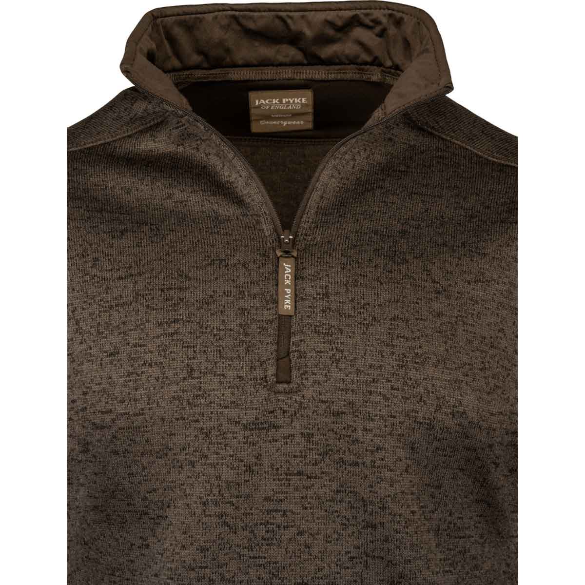 Jack Pyke Melange Quarter Zip Fleece - brown zip neck Jack Pyke Melange Quarter Zip Fleece - brown zip neck