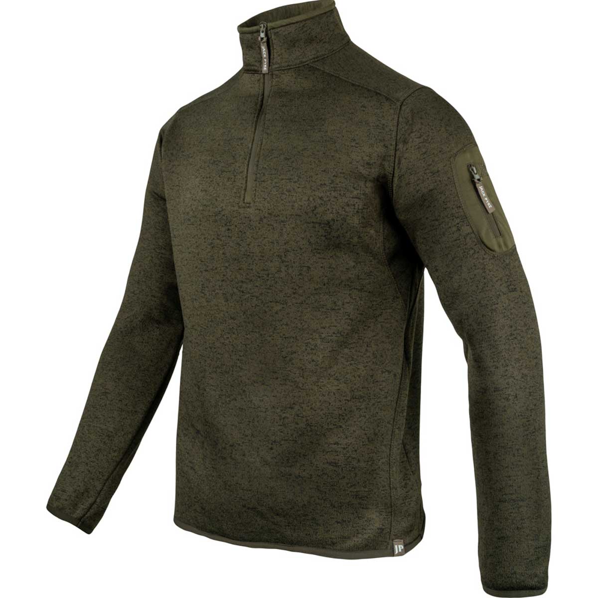 Jack Pyke Melange Quarter Zip Fleece - green Jack Pyke Melange Quarter Zip Fleece - green