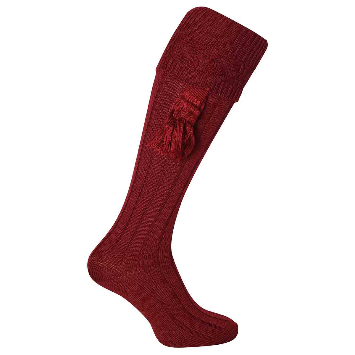 Jack Pyke Plain Shooters Socks Burgundy