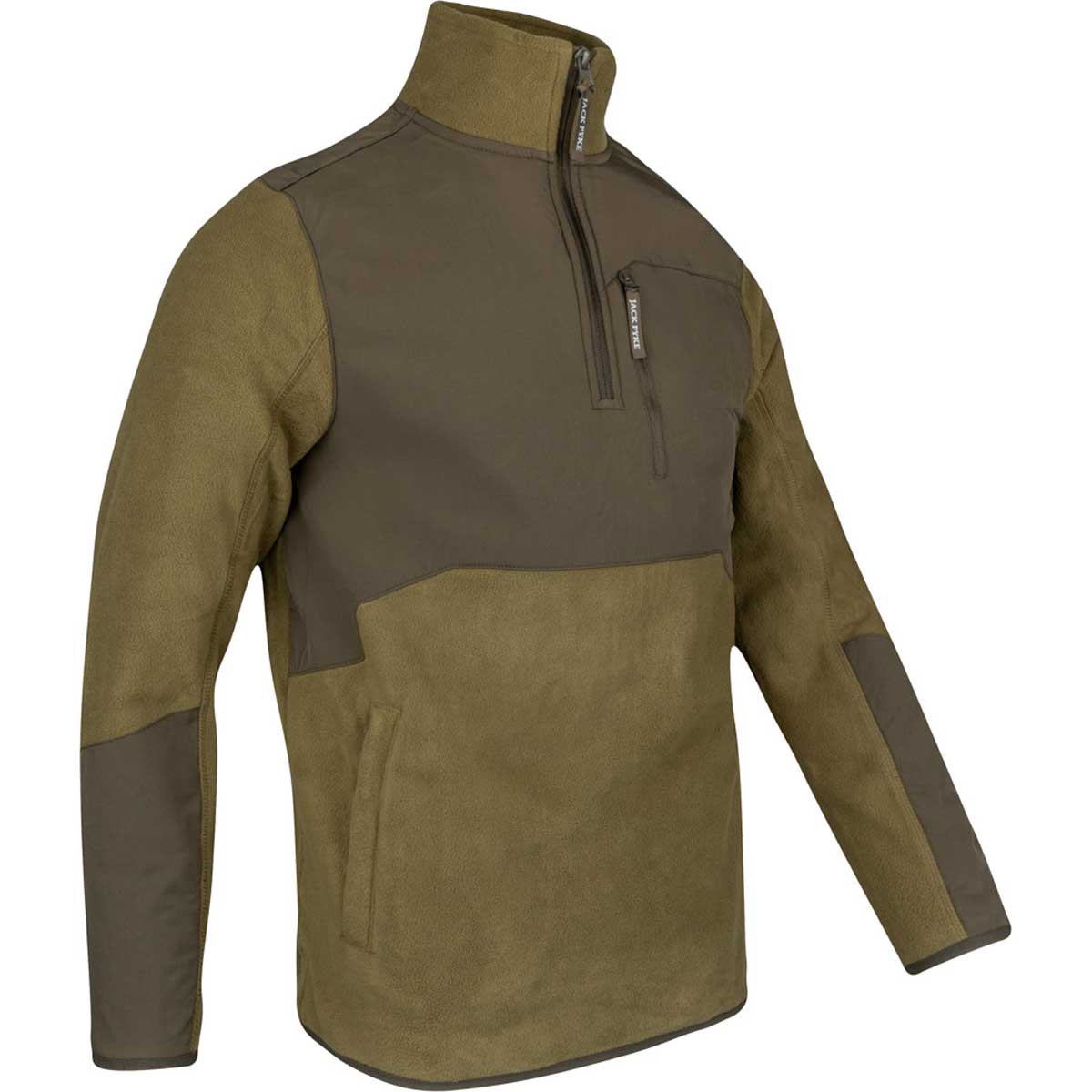 Jack Pyke Rannock Fleece Pullover - Dark Mustard - Side view Jack Pyke Rannock Fleece Pullover - Dark Mustard - Side view
