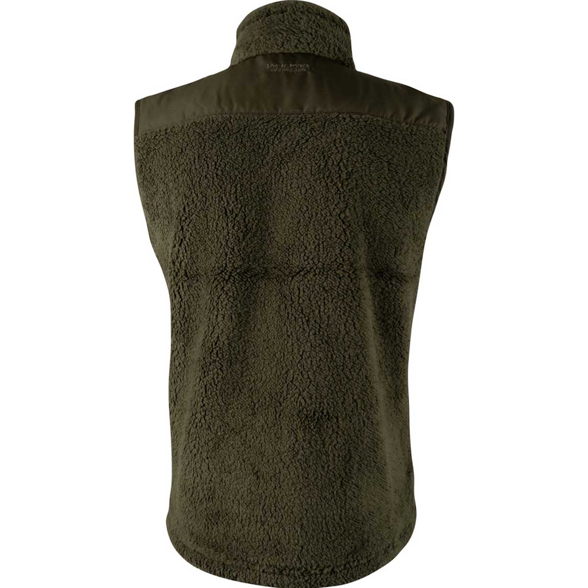 Jack Pyke Sherpa Fleece Gilet - dark olive rear Jack Pyke Sherpa Fleece Gilet - dark olive rear