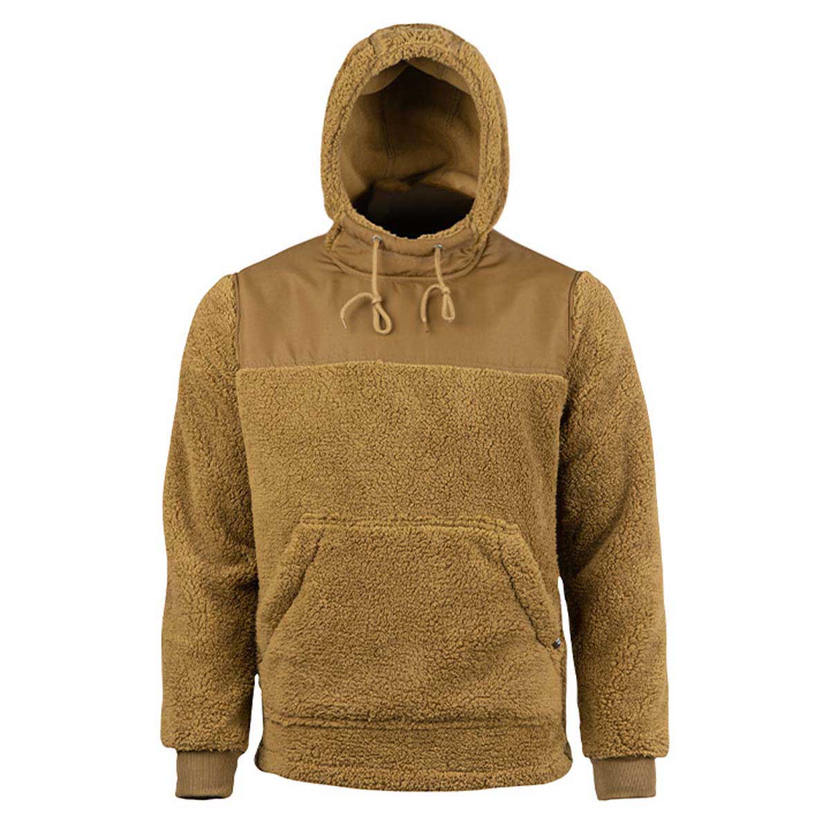 Jack Pyke Sherpa Fleece Hoodie Gen 2 - camel Front View Jack Pyke Sherpa Fleece Hoodie Gen 2 - camel Front View