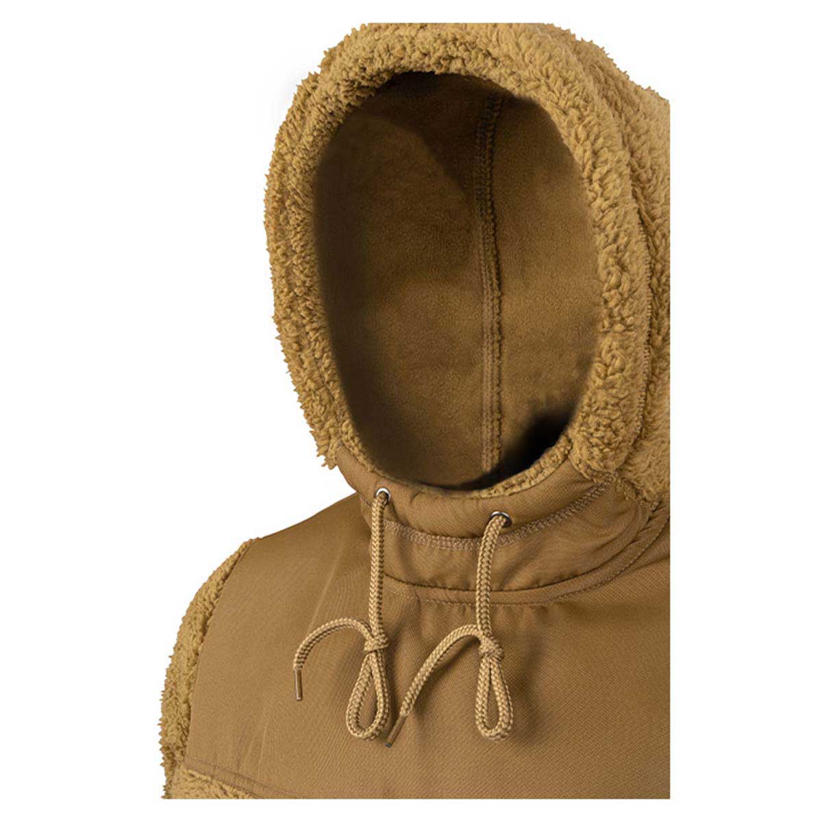 Jack Pyke Sherpa Fleece Hoodie Gen 2 - camel Hood Detail Jack Pyke Sherpa Fleece Hoodie Gen 2 - camel Hood Detail